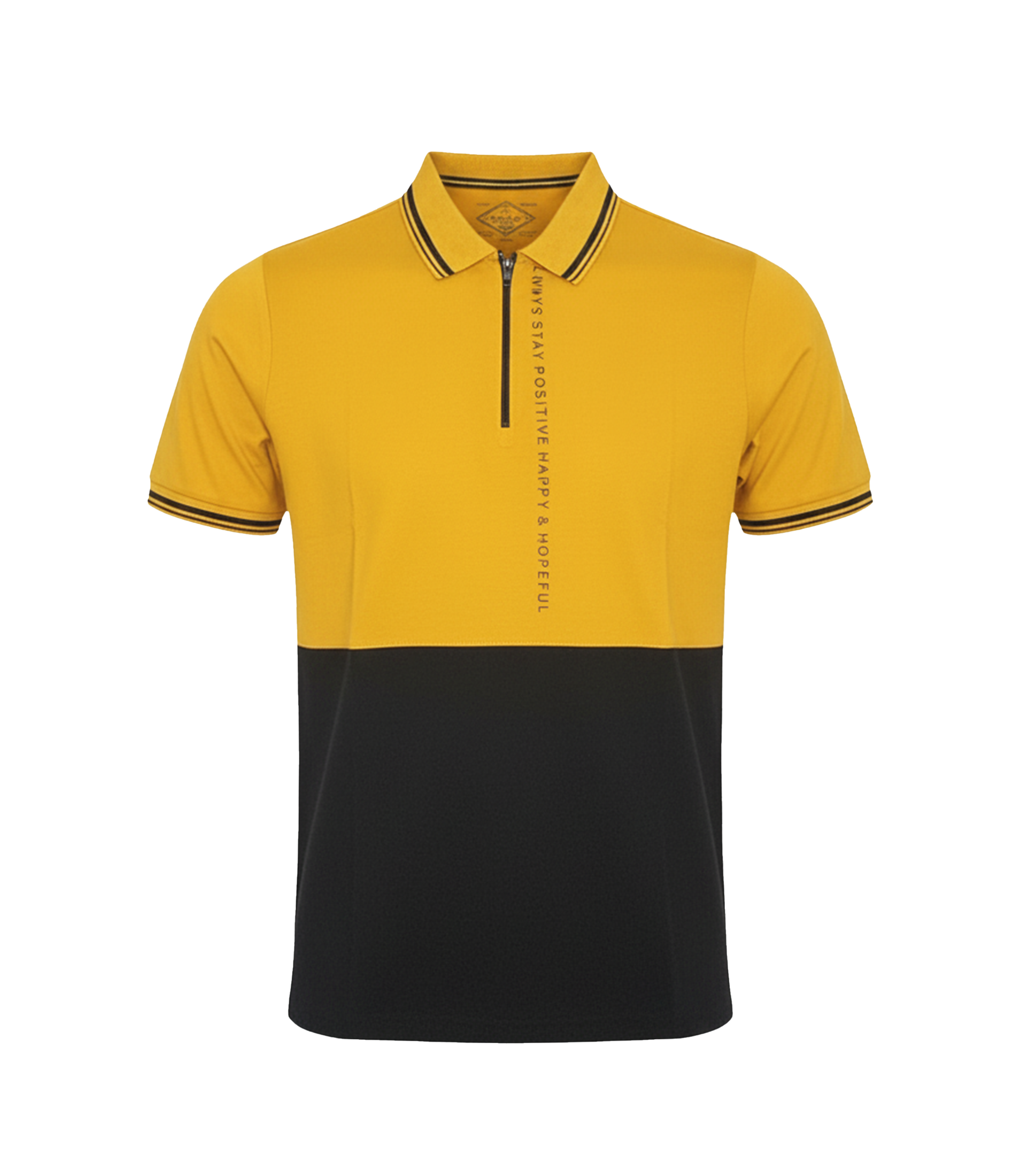 EDGE Tipping Collar Men’s Color Blocked Polo Shirt - 52808