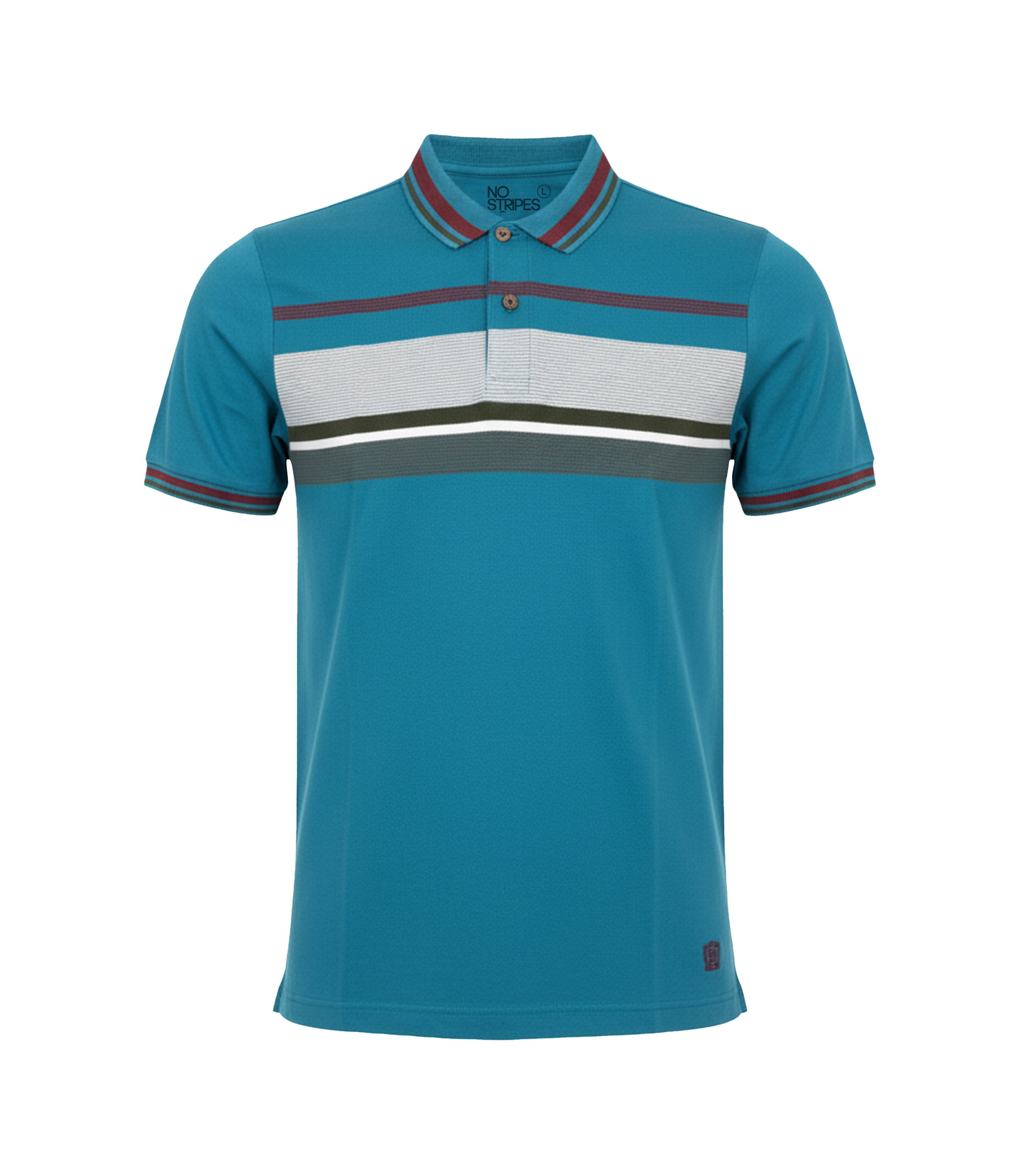 EDGE Double Tipping Collar Men’s Stripe Polo Shirt - 52768