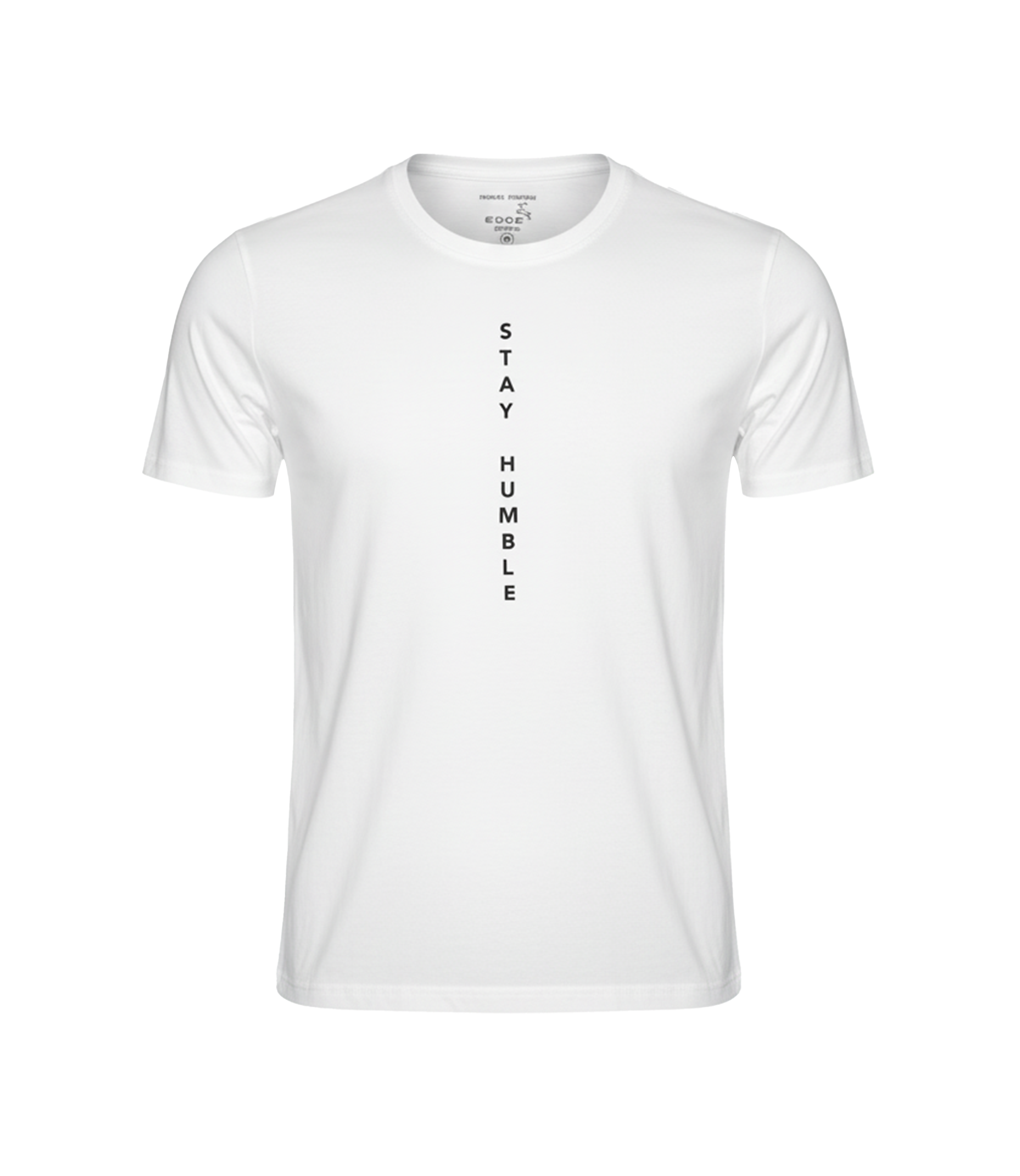 EDGE Crew Neck Men’s Solid Color Printed T-Shirt - 52693