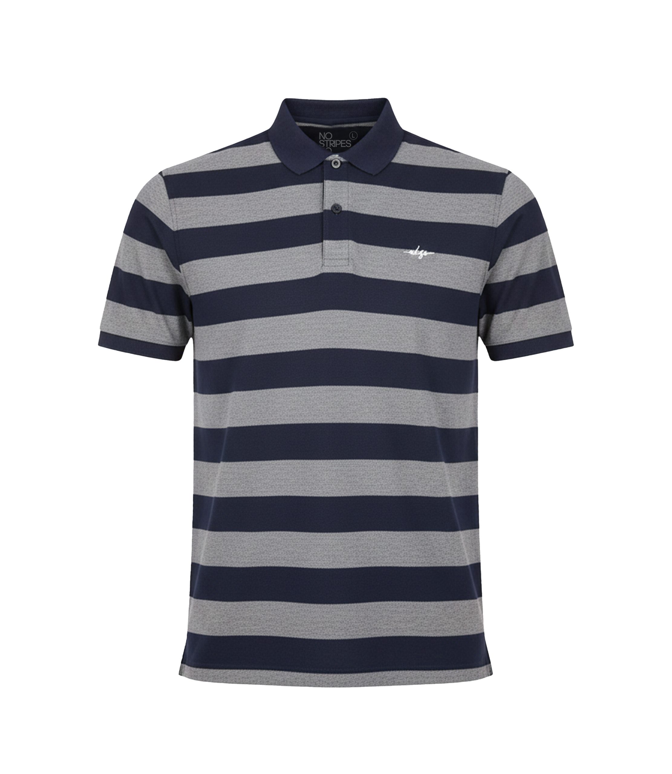 EDGE Solid Collar Men’s Bold Stripe Polo Shirt - 52688