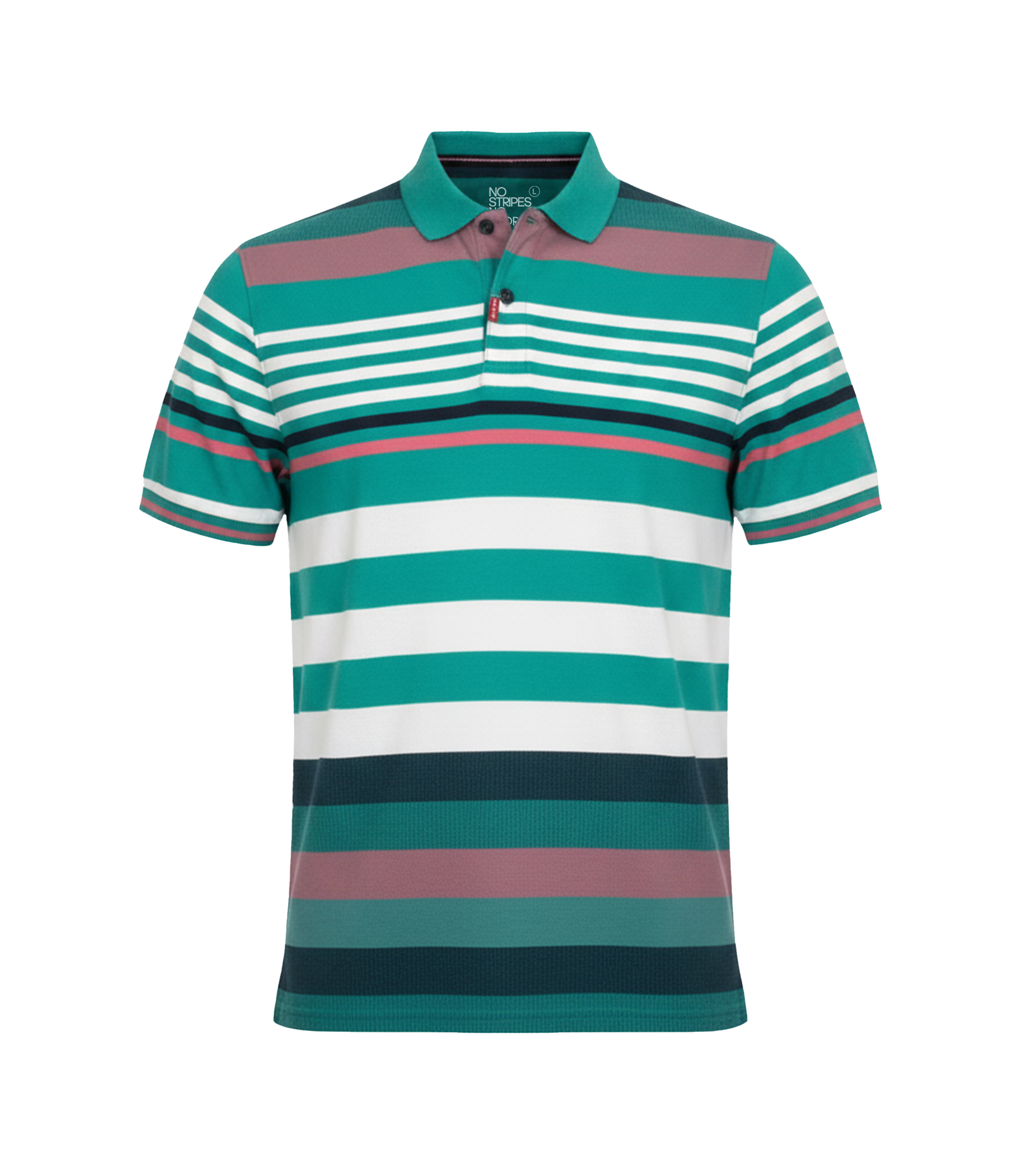 EDGE Double Tipping Collar Men’s Stripe Polo Shirt - 52434