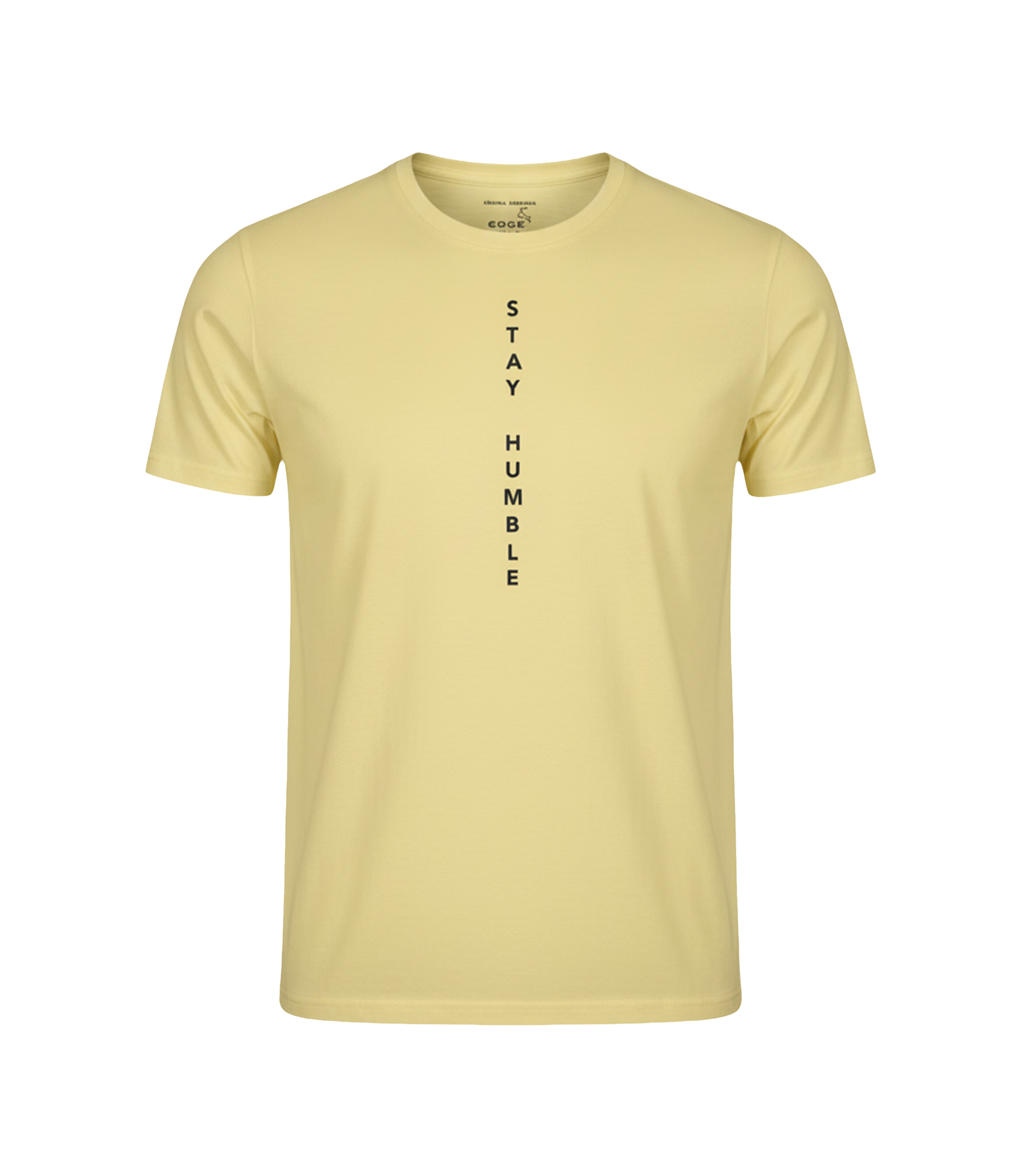 EDGE Crew Neck Men’s Solid Color Printed T-Shirt - 52693