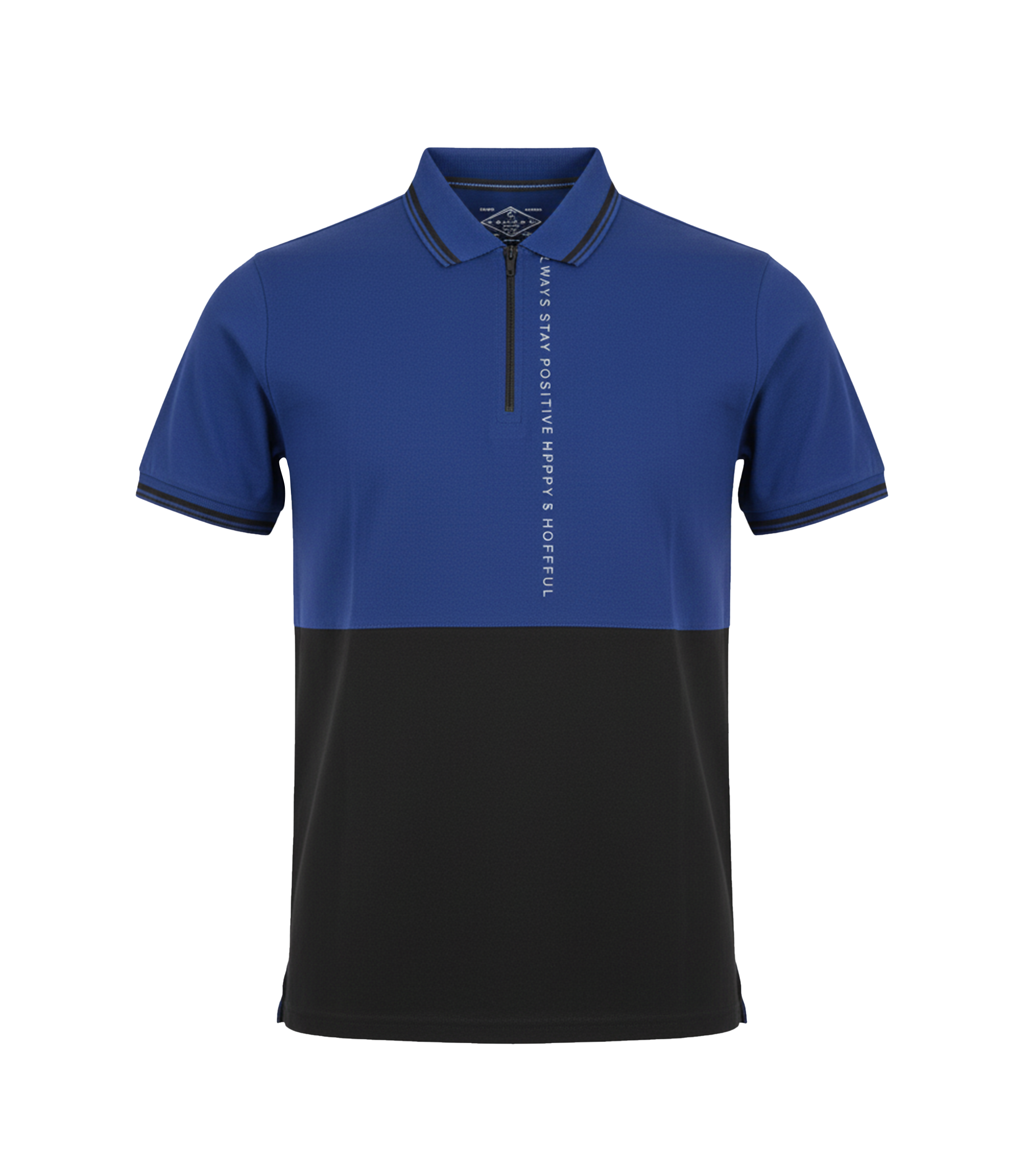 EDGE Tipping Collar Men’s Color Blocked Polo Shirt - 52808