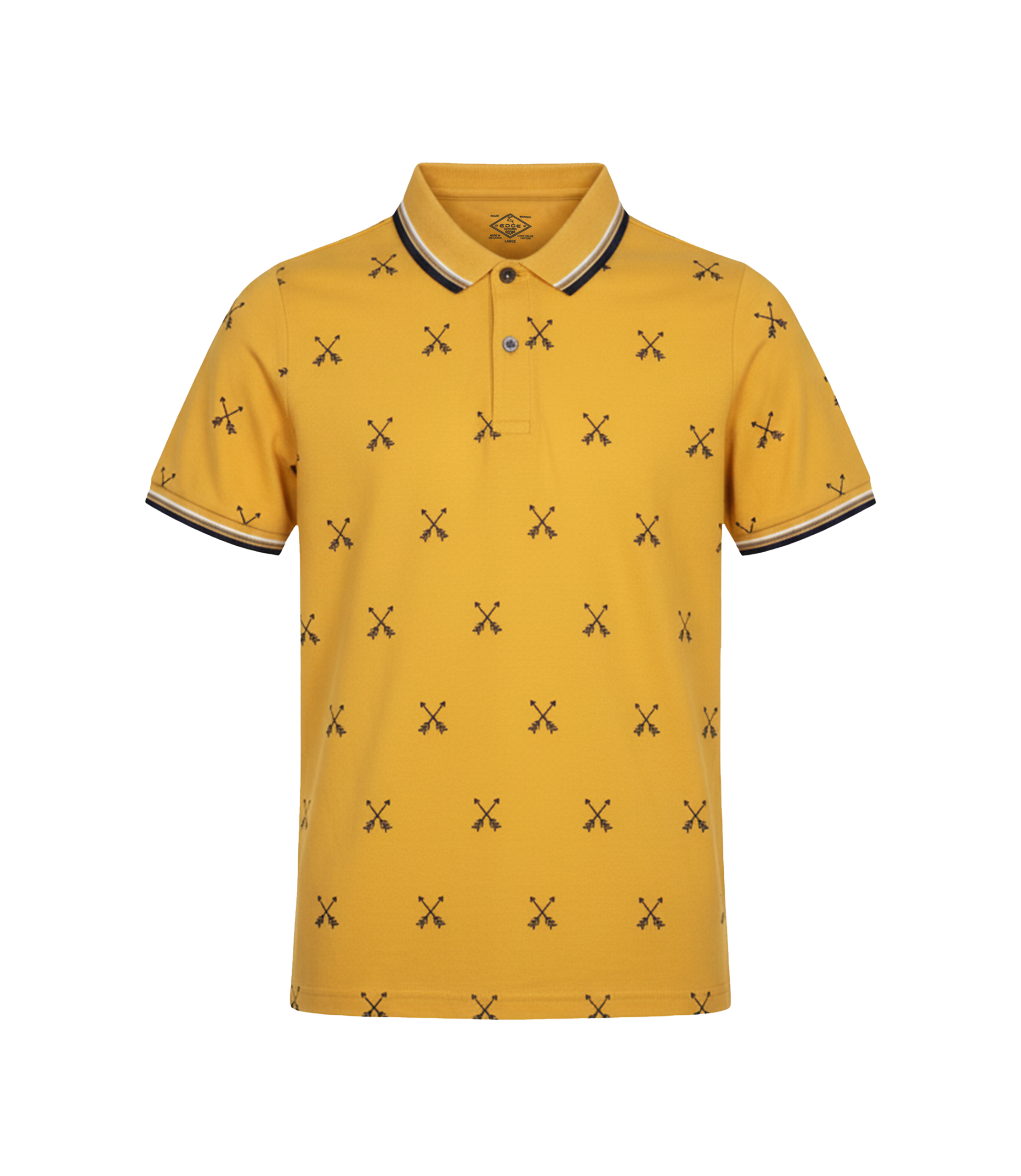 EDGE Double Tipping Collar Men’s AOP Polo Shirt - 52658