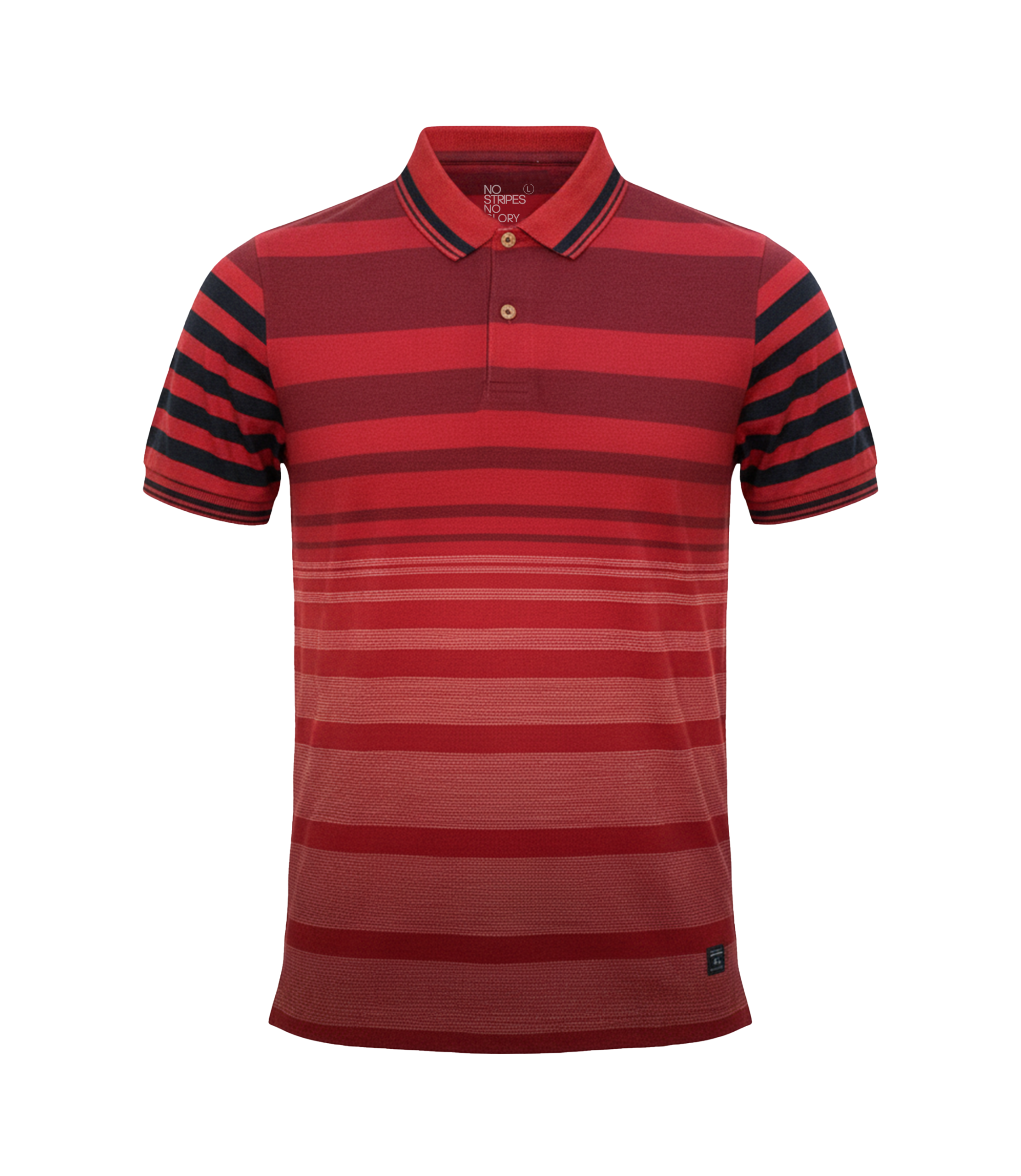 EDGE Double Tipping Collar Men’s Stripe Polo Shirt - 52511