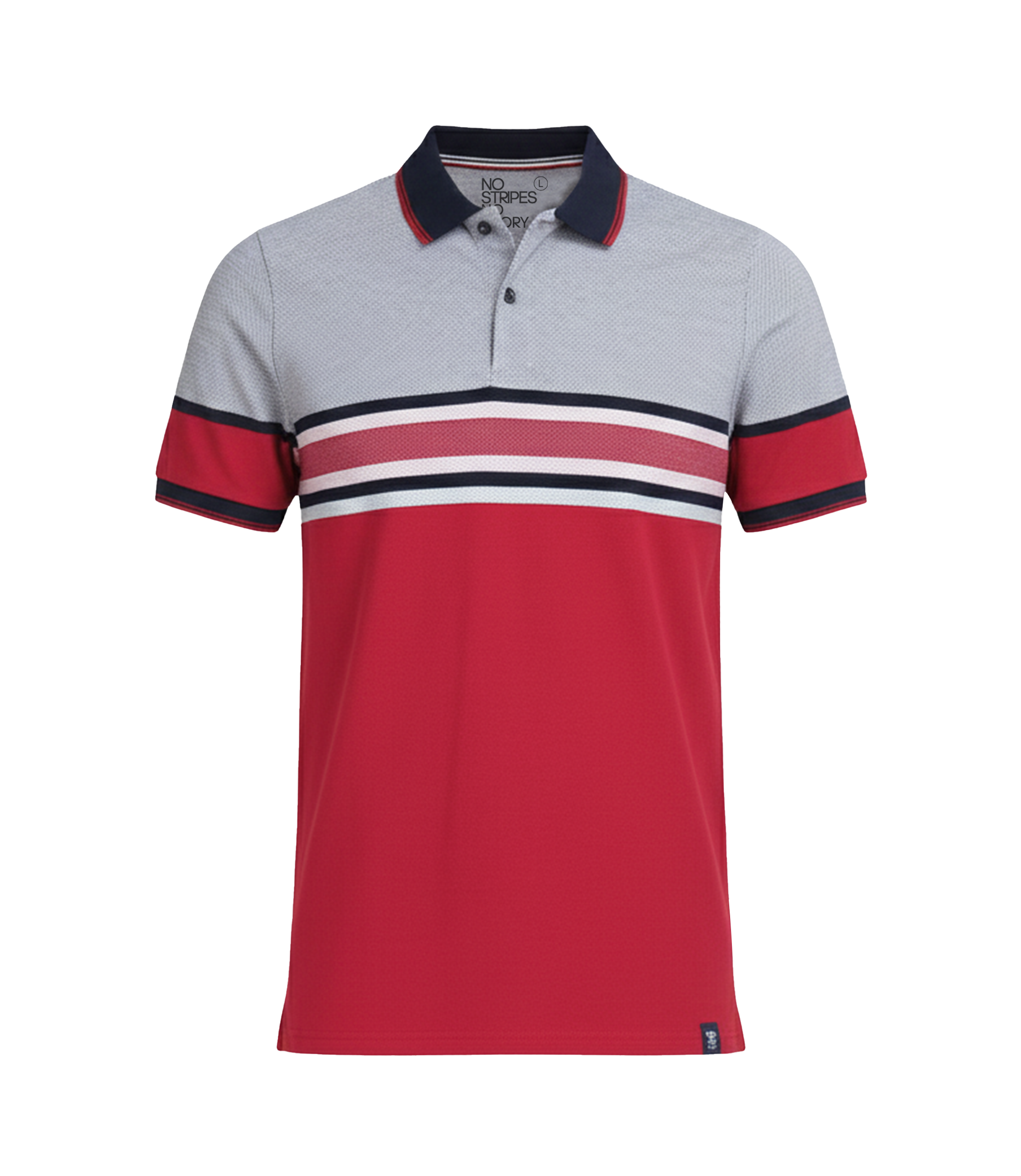 EDGE Tipping Collar Men’s Stripe Polo Shirt - 52769
