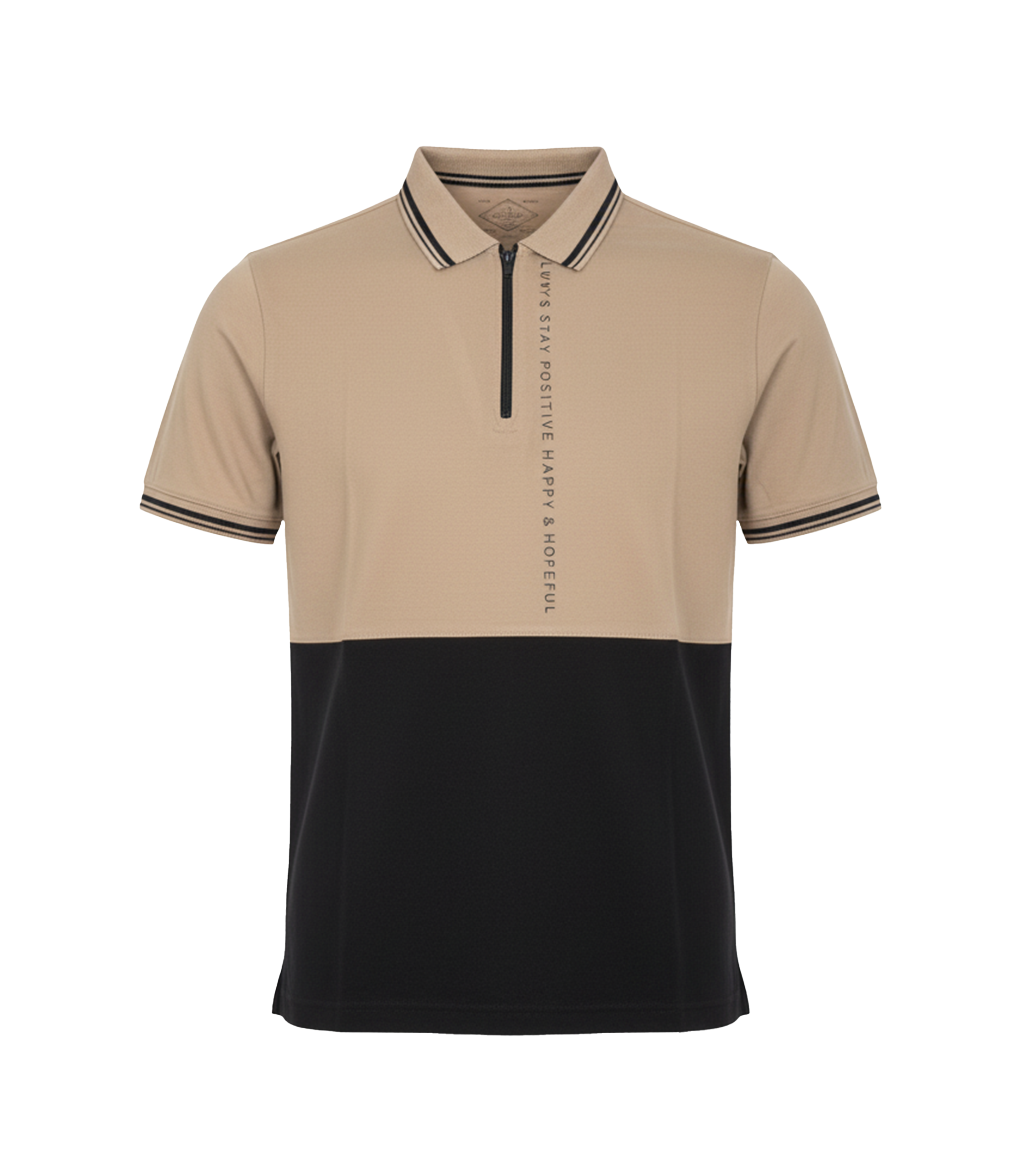 EDGE Tipping Collar Men’s Color Blocked Polo Shirt - 52808