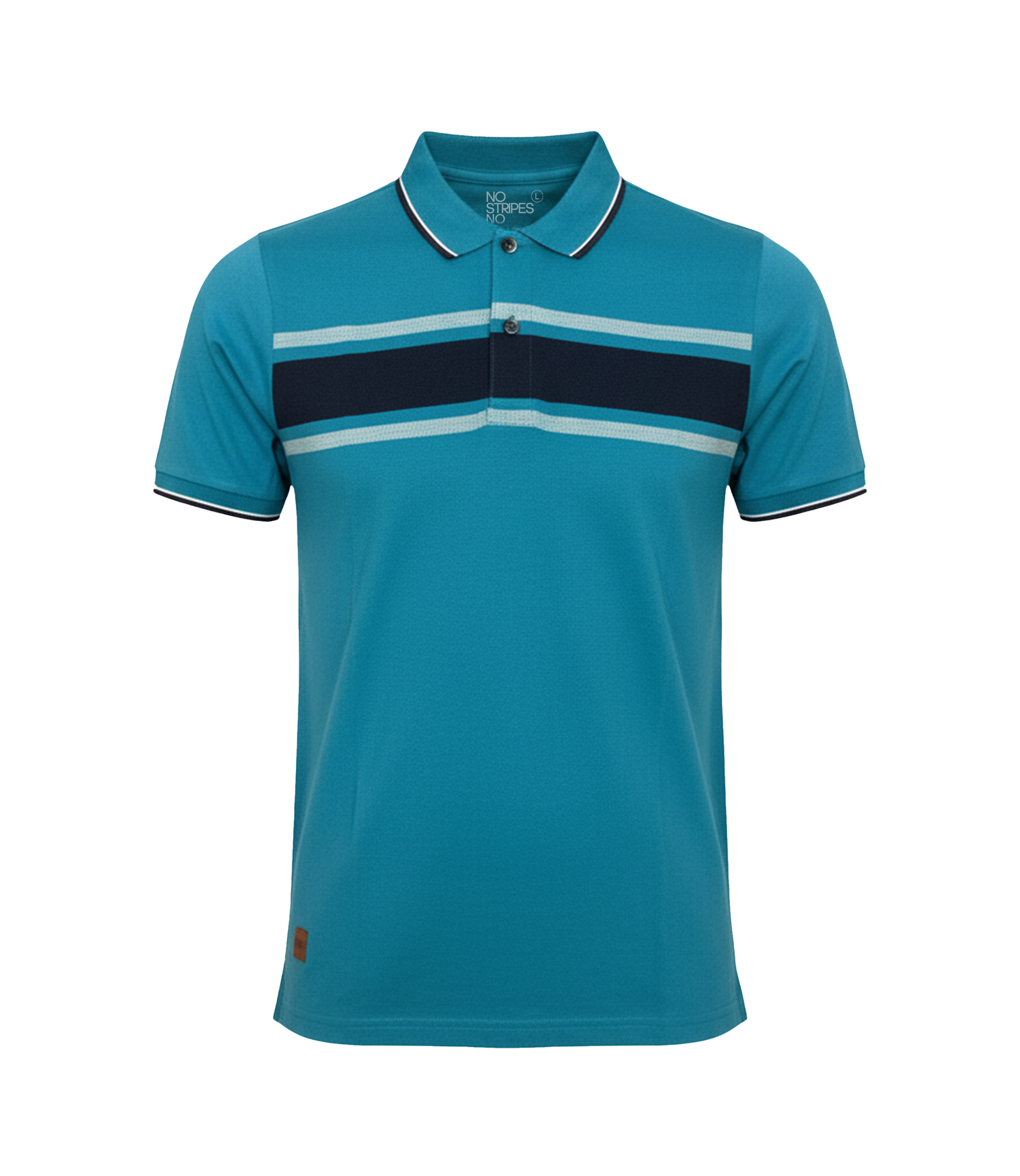 EDGE Tipping Collar Men’s Stripe Polo Shirt - 52447