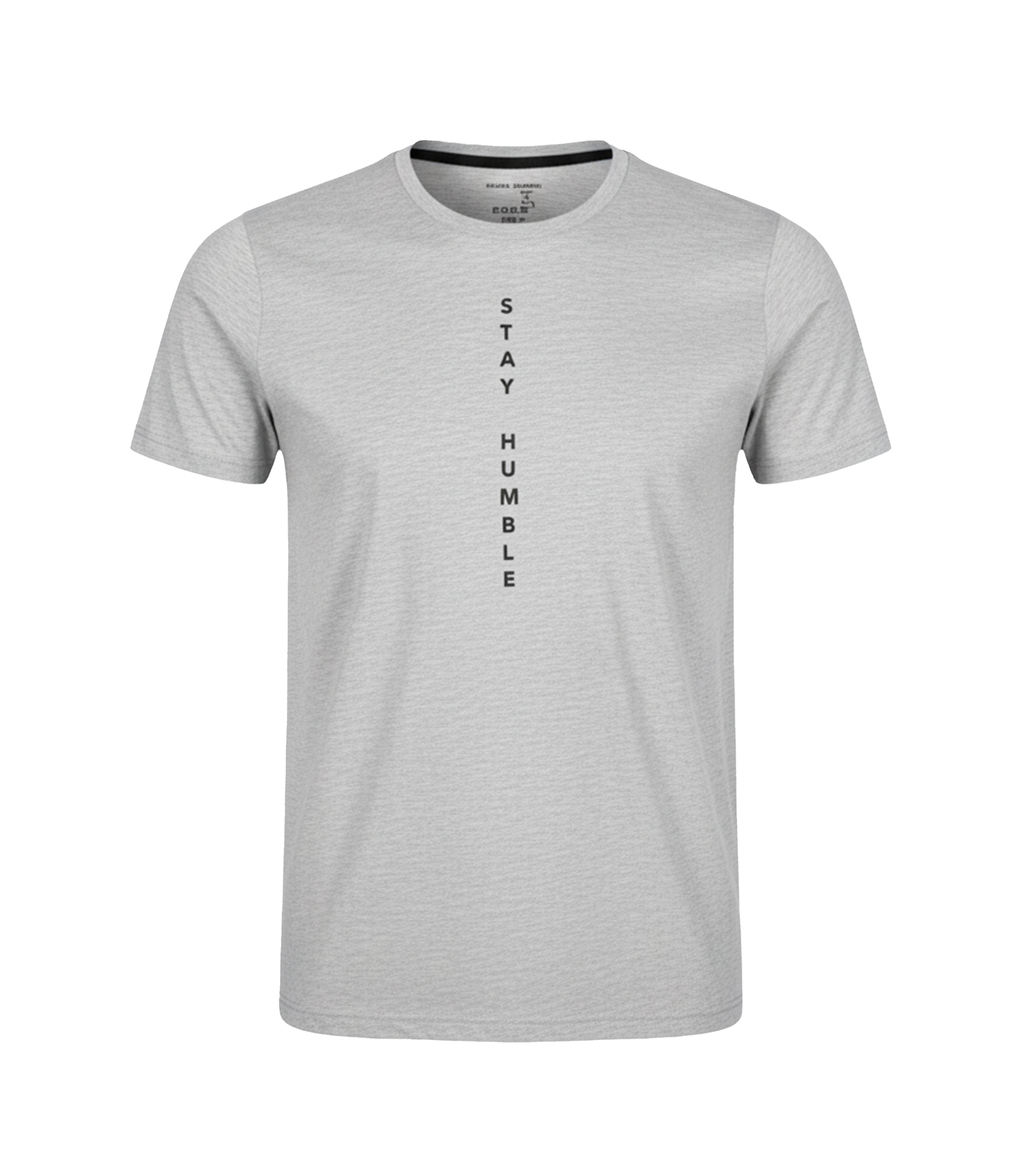 EDGE Crew Neck Men’s Solid Color Printed T-Shirt - 52693