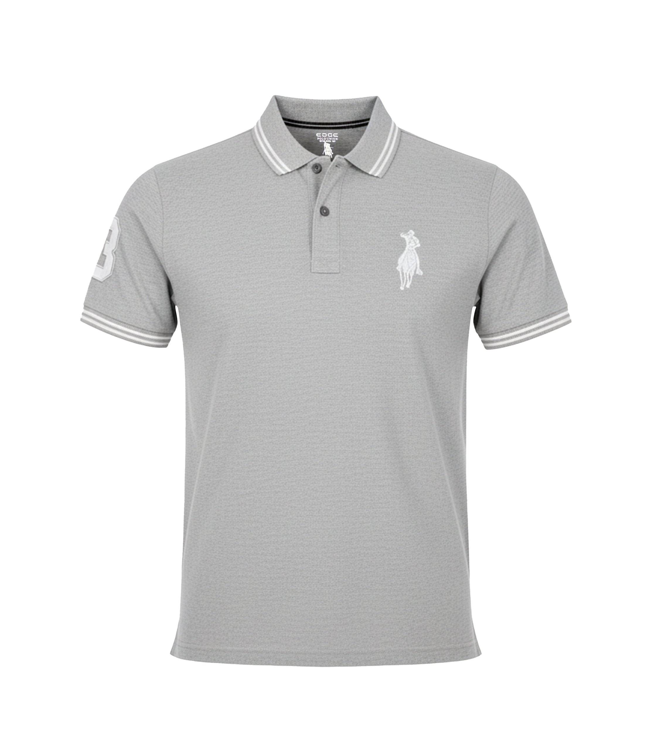 EDGE Double Tipping Collar Men’s Solid color Polo Shirt - 52861