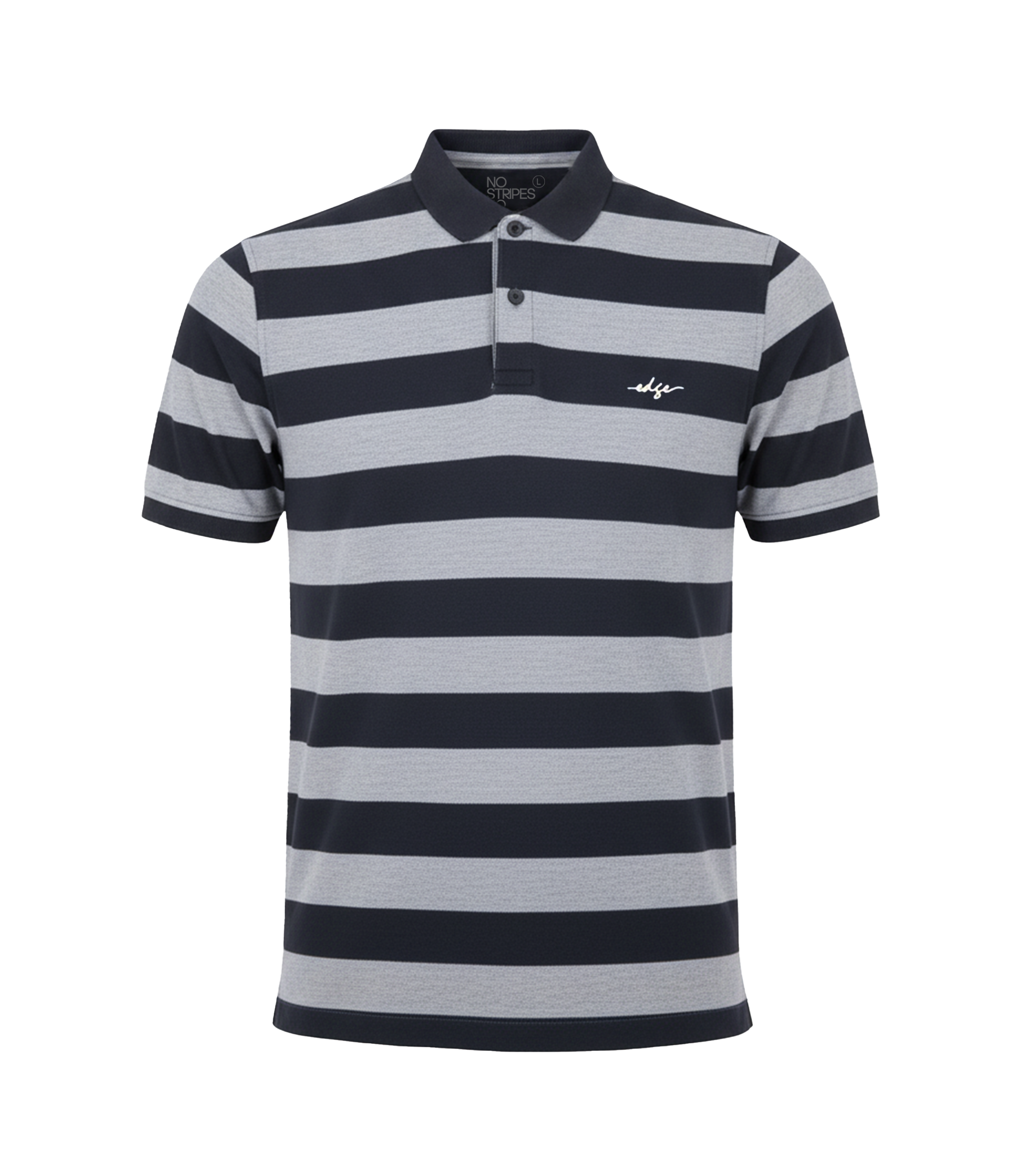 EDGE Solid Collar Men’s Bold Stripe Polo Shirt - 52688