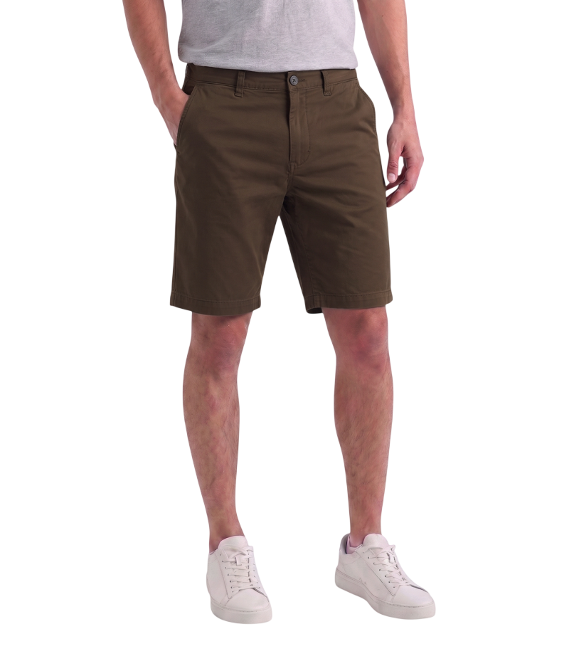 EDGE Men's 4-Way Stretch Olive Brown Shorts - 8013-101043