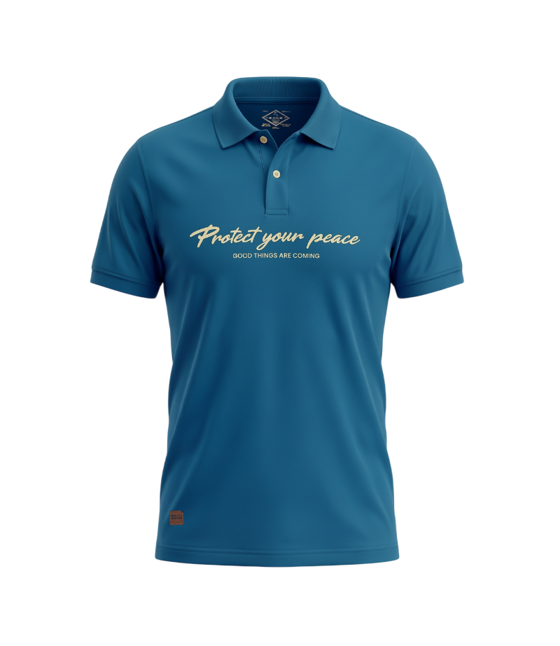 EDGE Printed Men’s Solid Color Polo Shirt - 52532