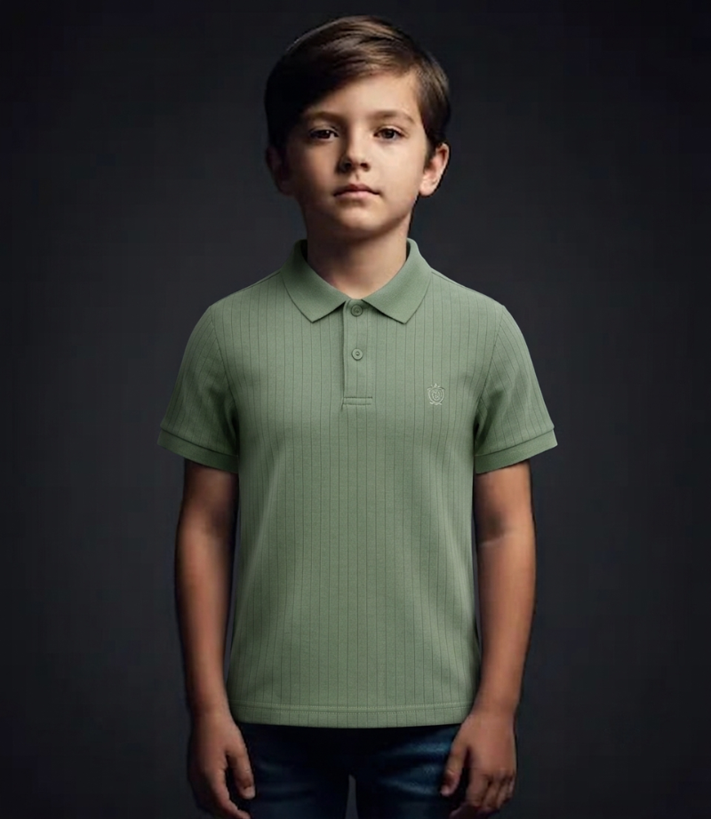 EDGE Kids Solid Color Polo Shirt – 33827