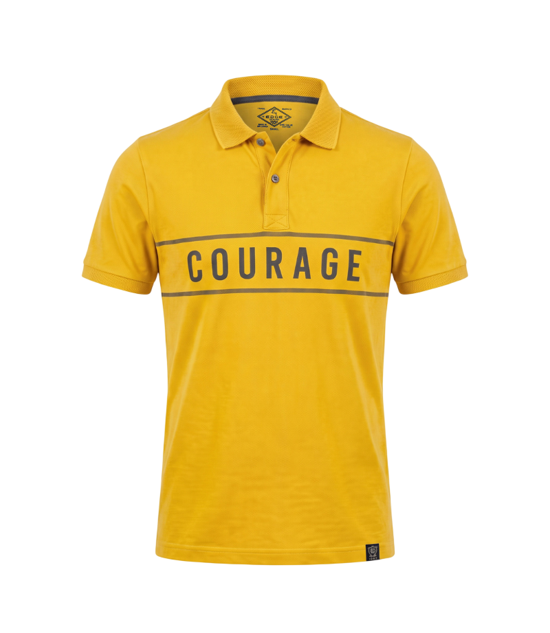 EDGE Printed Men’s Solid Color Polo Shirt - 52634