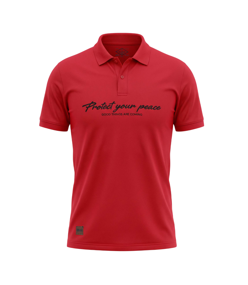 EDGE Printed Men’s Solid Color Polo Shirt - 52532
