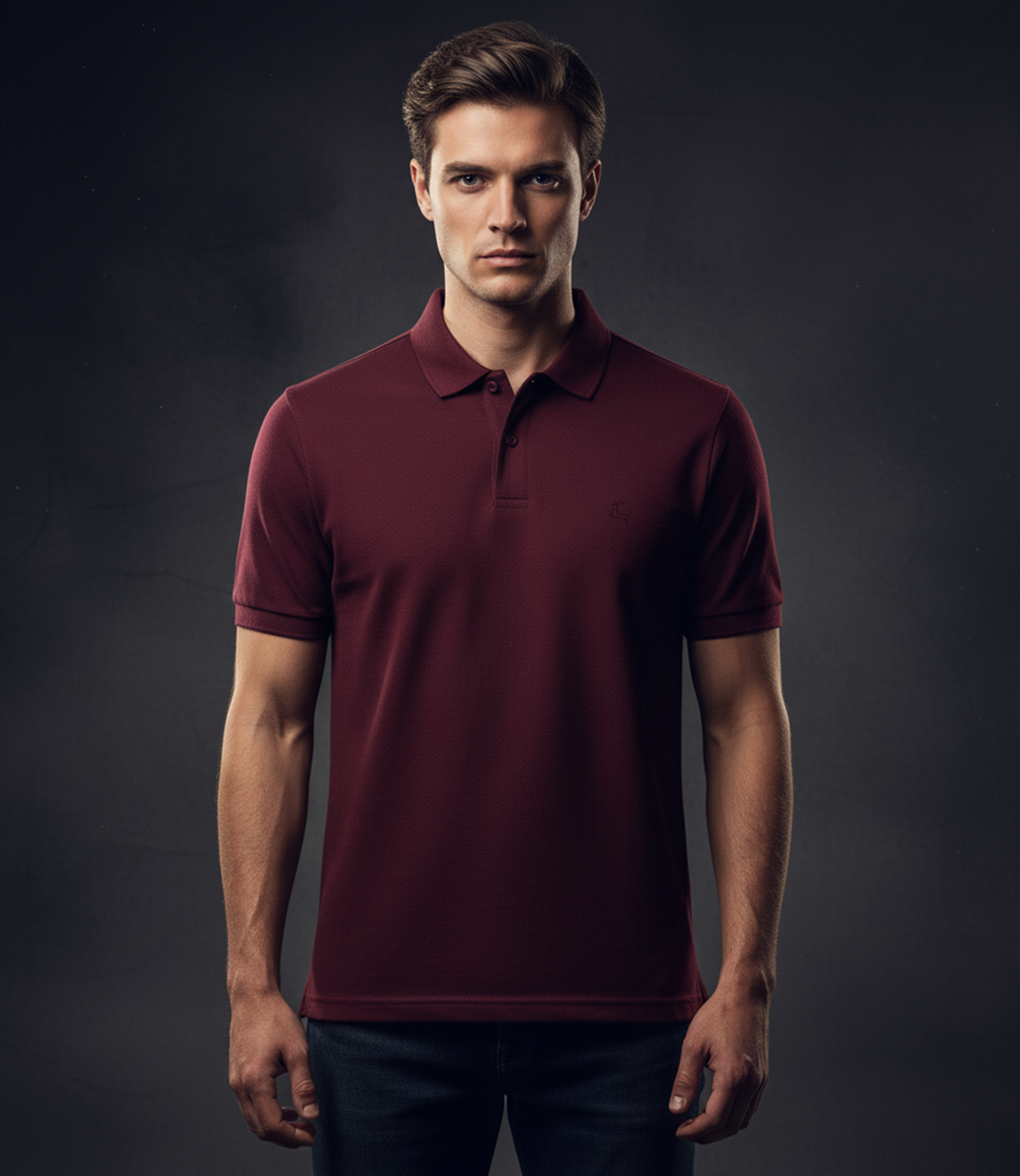 Men's Solid Color Polo Shirt - Soft Cotton | EDGE