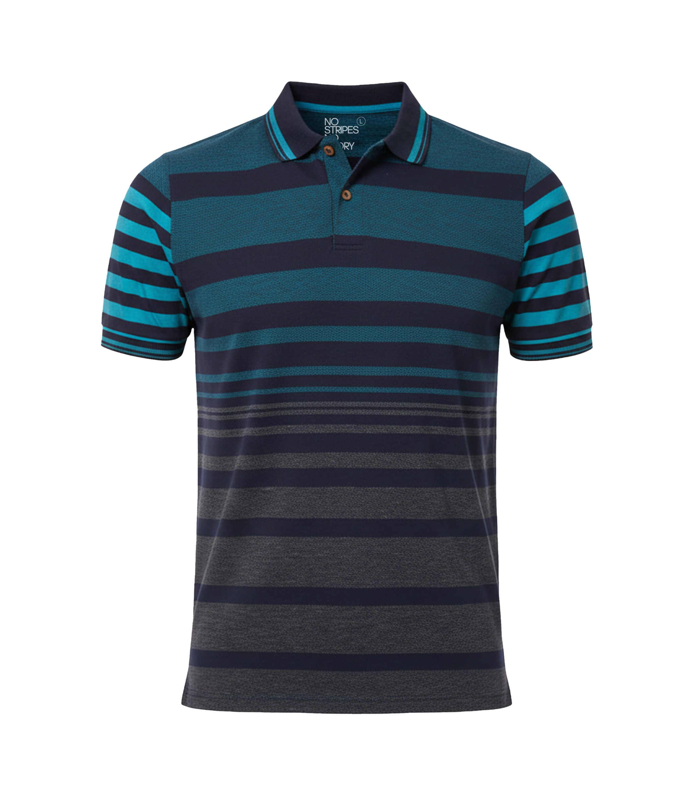 EDGE Double Tipping Collar Men’s Stripe Polo Shirt - 52511