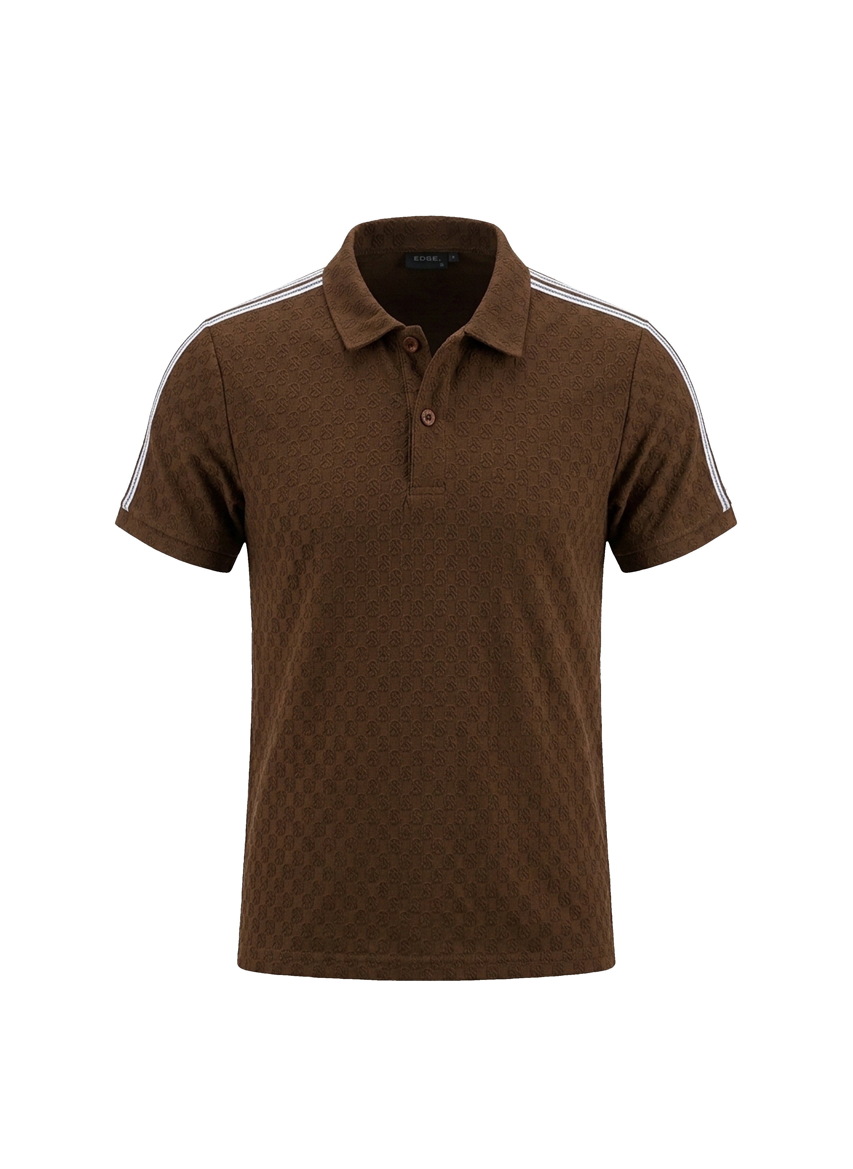 Edge Men’s Textured Pattern Polo T-Shirt - 53573