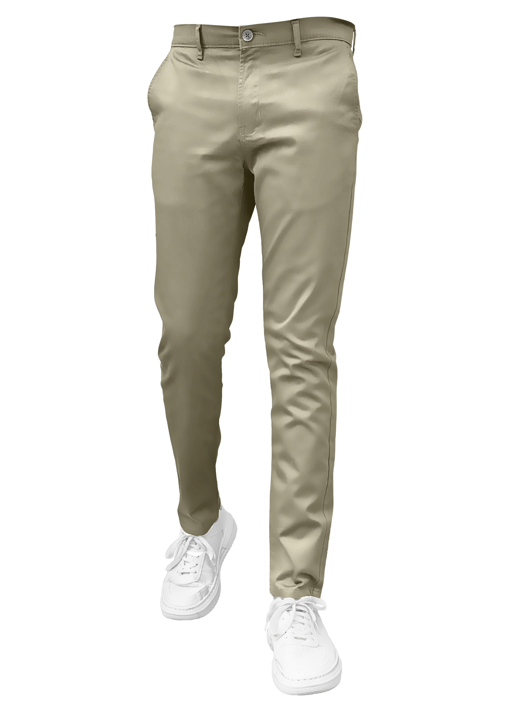 EDGE SLIMFIT 4 Way Stretch Beige Pants - LH-006