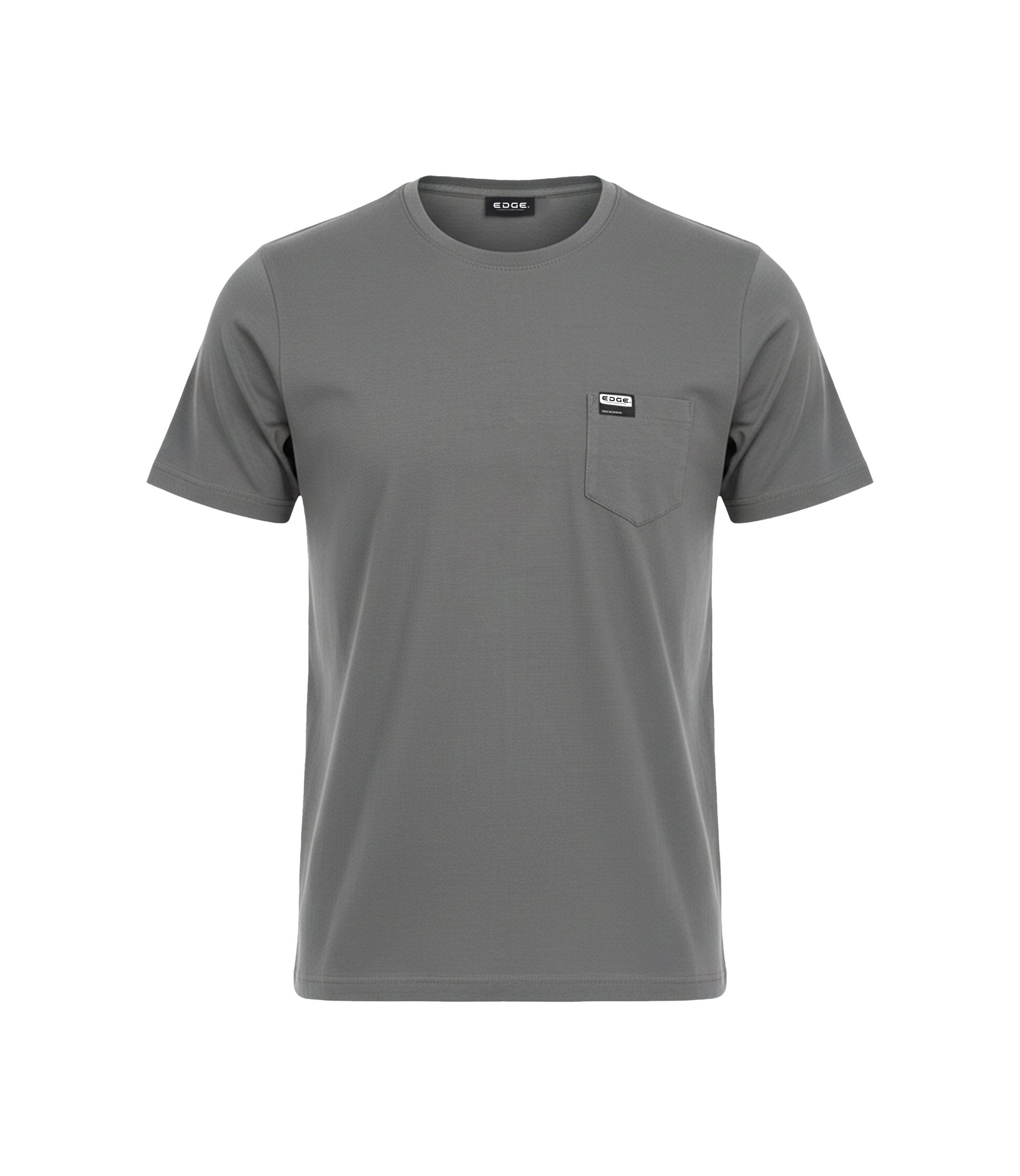 EDGE Crew Neck Men’s Solid Color Pocket T-Shirt - 52034