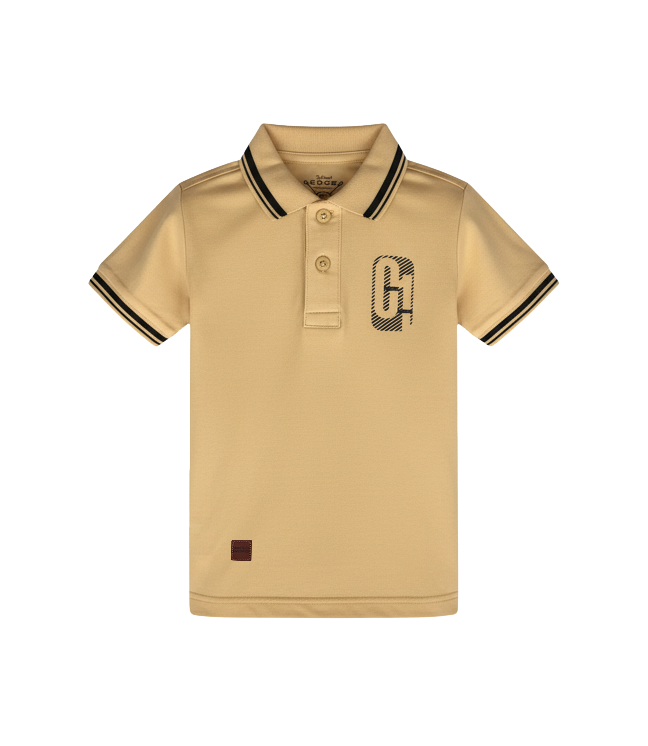 EDGE Tipping Collar Boys Solid Color Polo Shirt - 33062