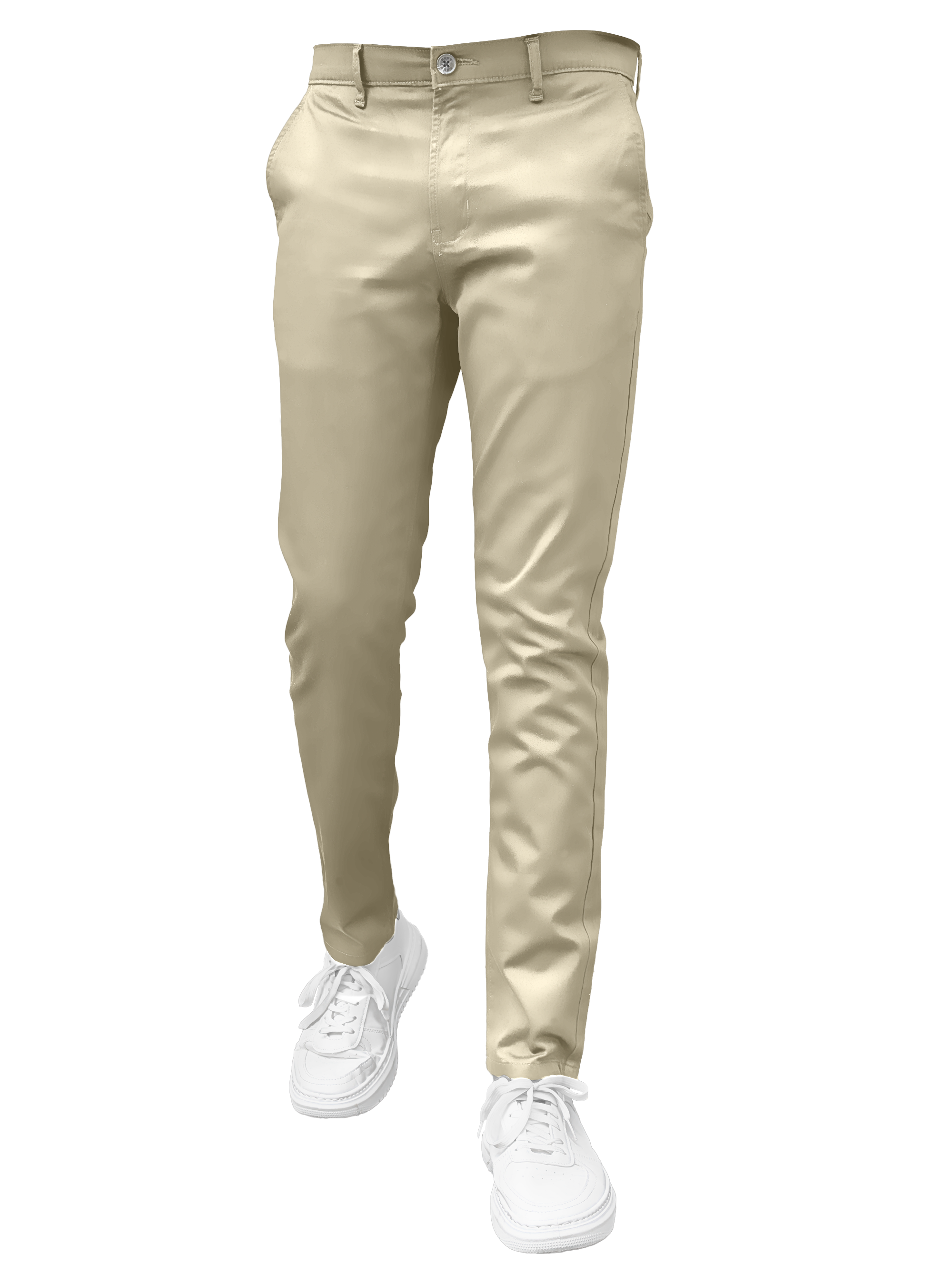 EDGE SLIMFIT 4 Way Stretch Ivory Beige Pants - LH-019