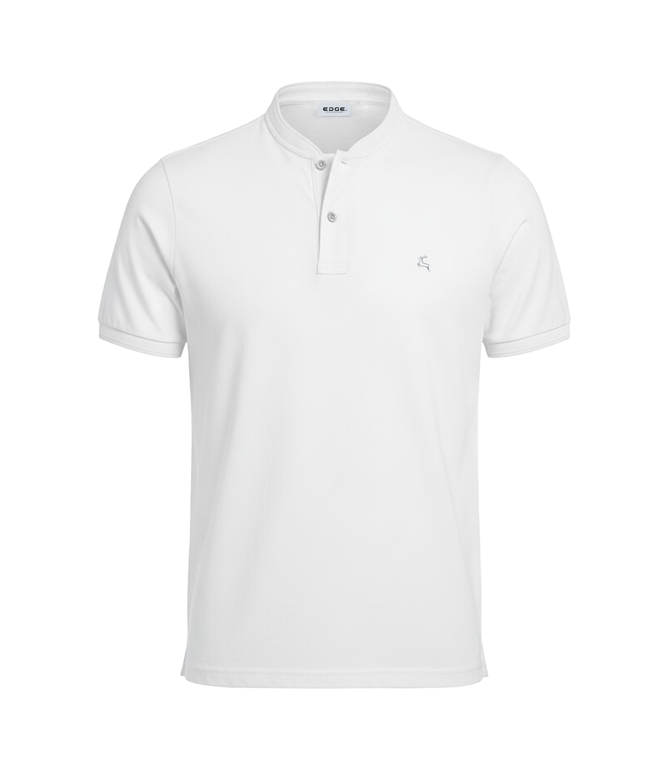 EDGE Mandarin Collar Men’s Solid Color T- shirt - 52633