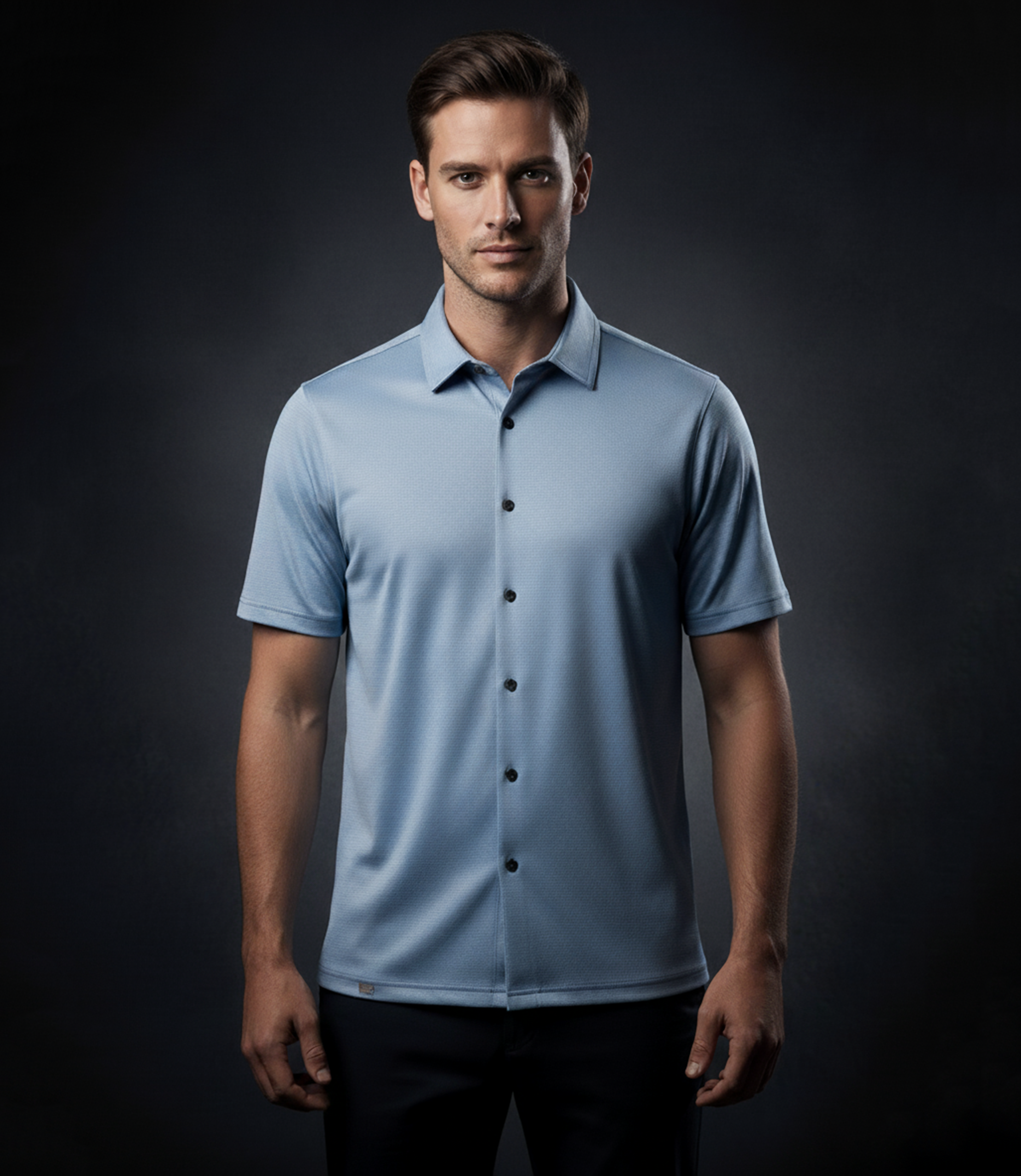 EDGE Men's Solid Color Travel Ease Polo Shirt - 53528