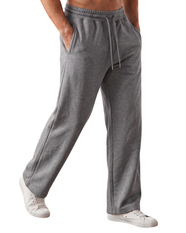 Edge Men's Premium Relax-fit Grey Sweatpants- 53933
