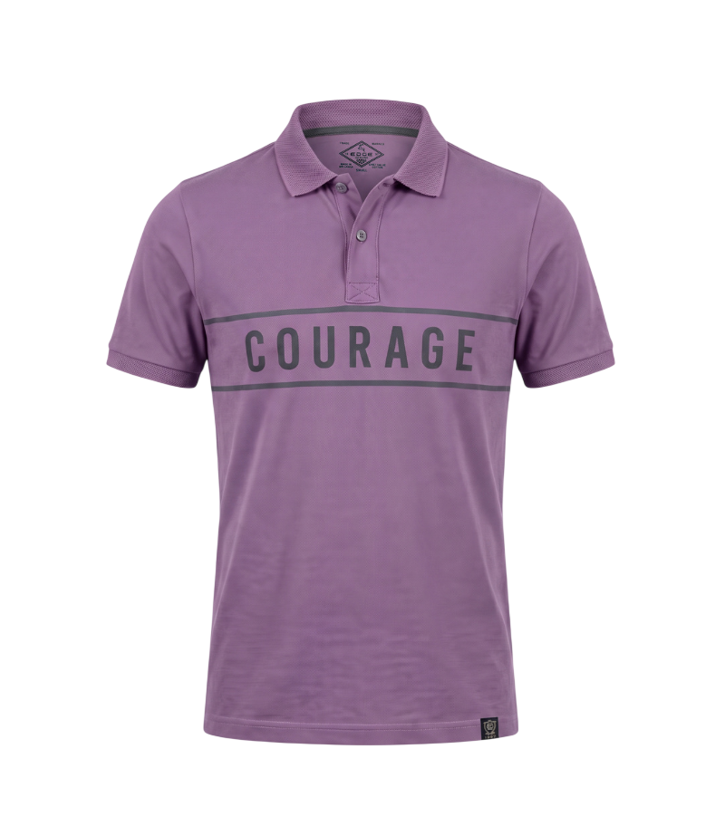 EDGE Printed Men’s Solid Color Polo Shirt - 52634