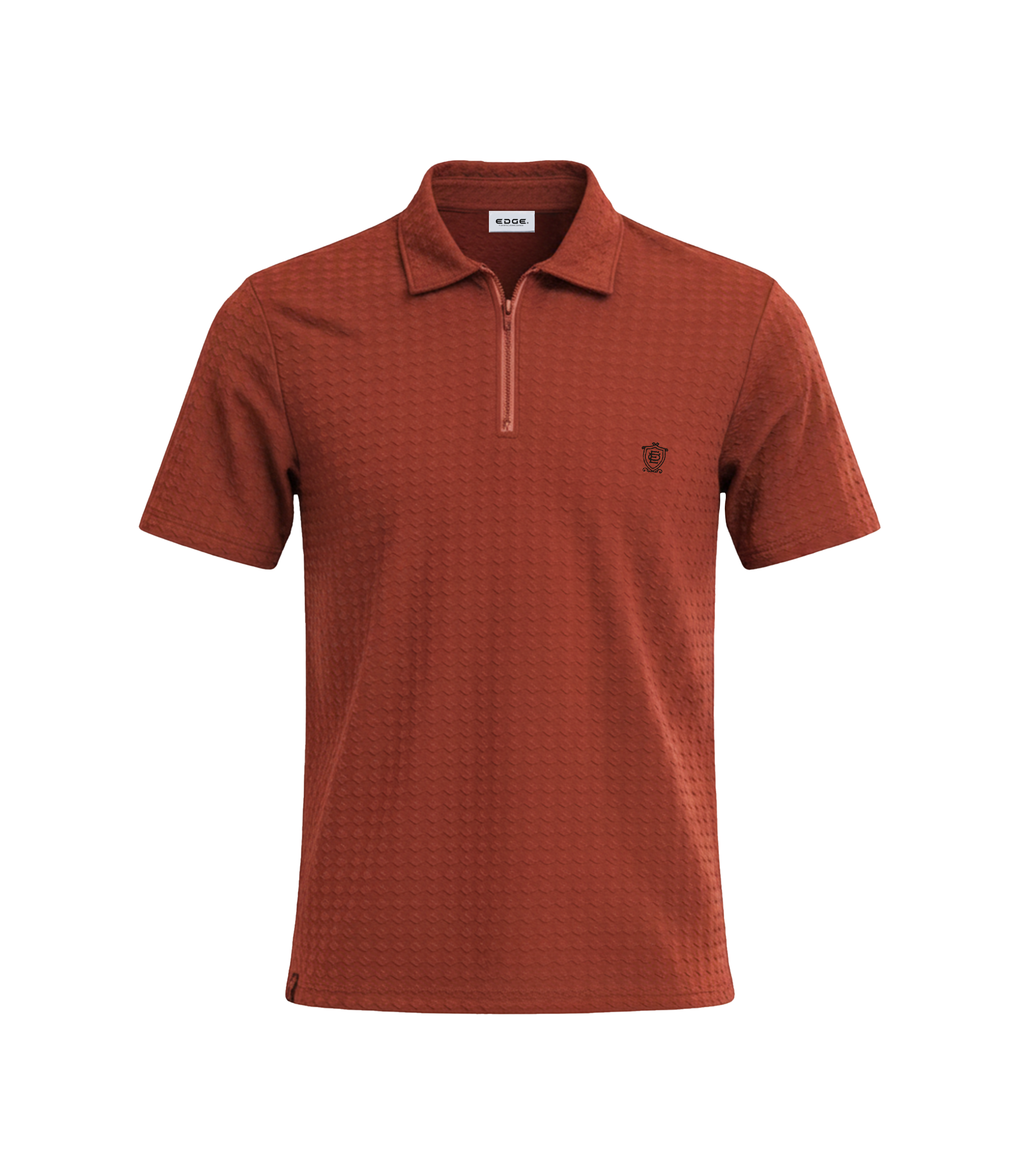 EDGE Textured Fabric Men’s Zipped Polo shirt - 53275