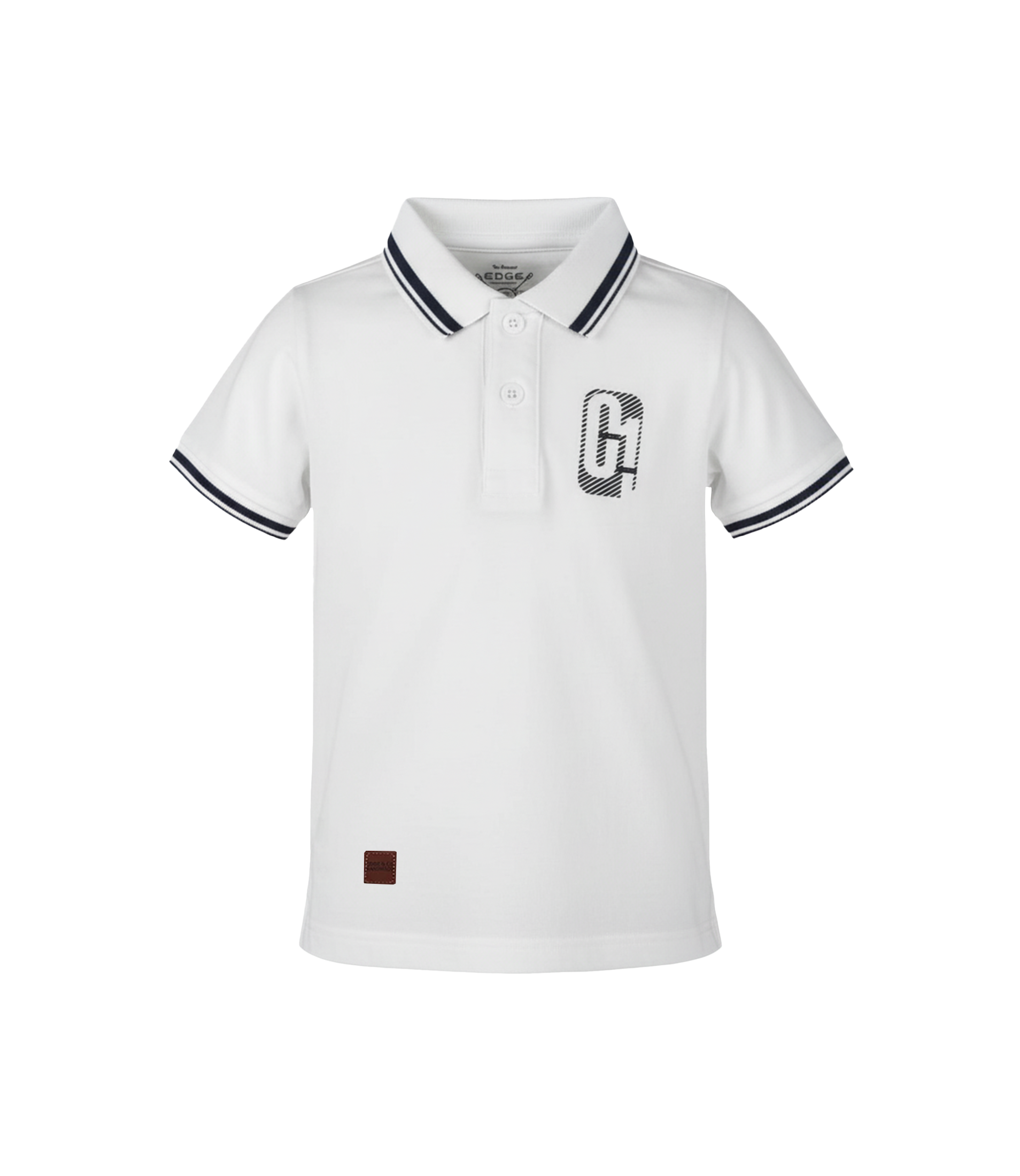 EDGE Tipping Collar Boys Solid Color Polo Shirt - 33062