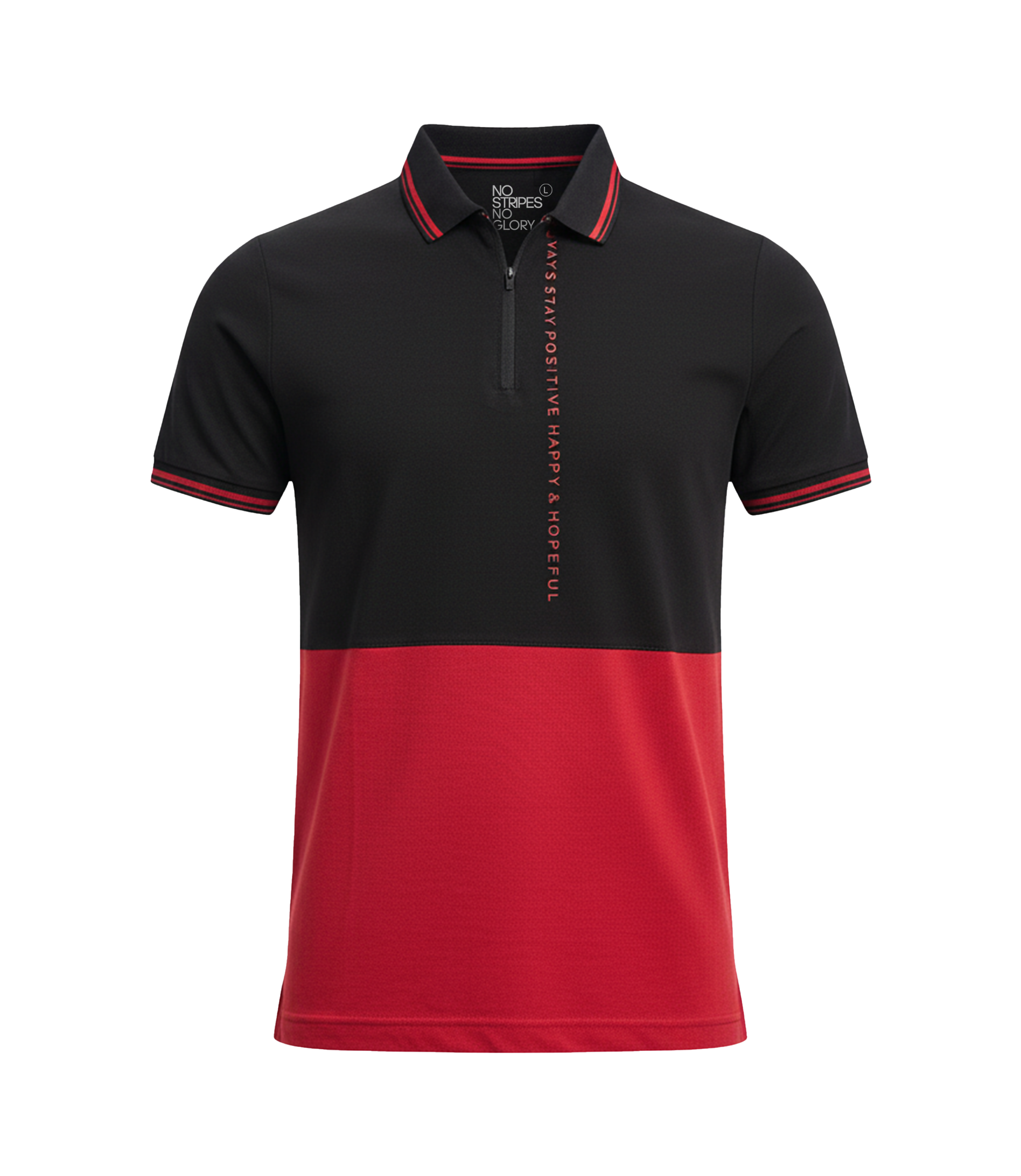 EDGE Tipping Collar Men’s Color Blocked Polo Shirt - 52808