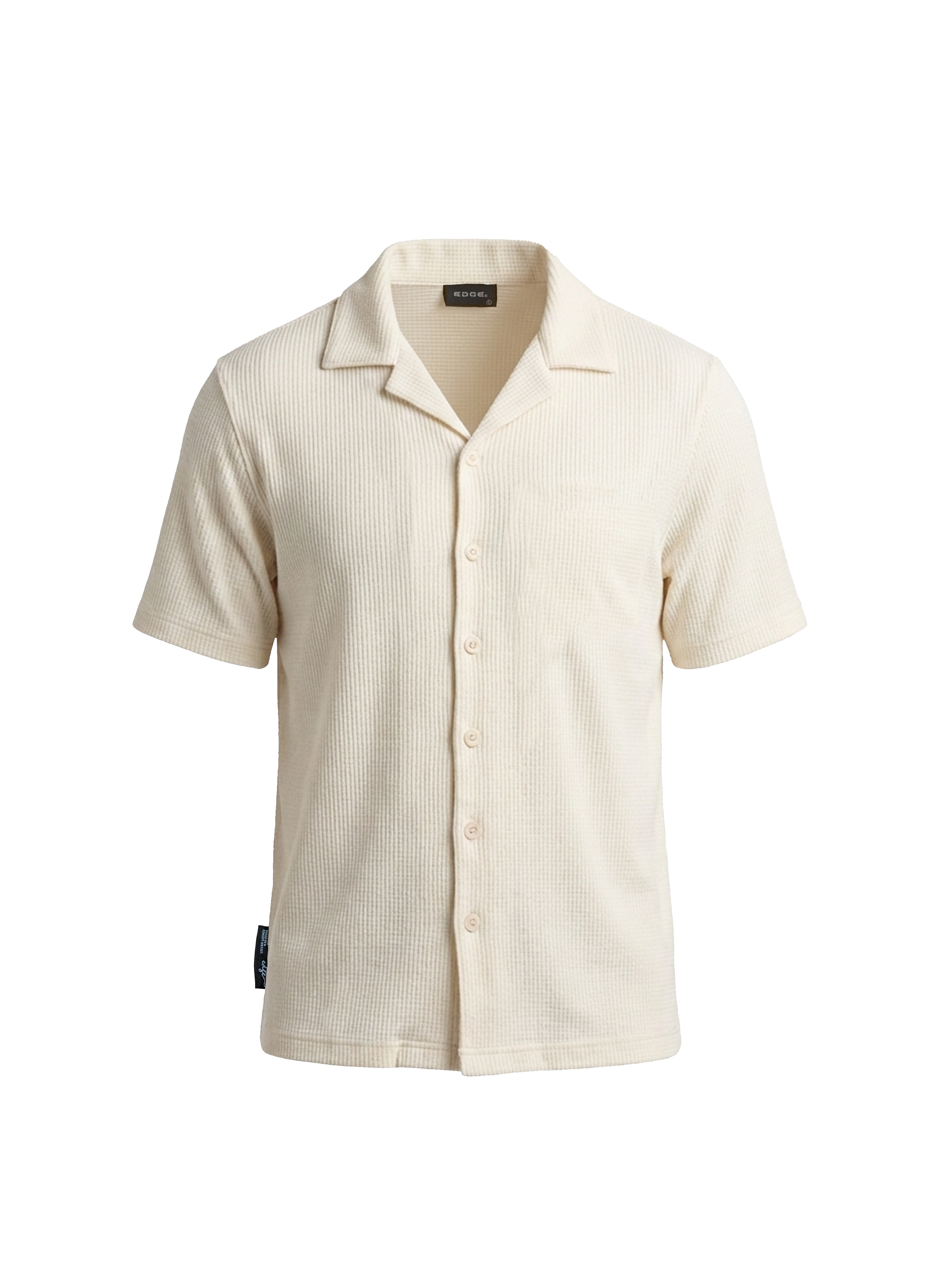 Edge Premium Solid Color Cuban Collar Shirt - 53567