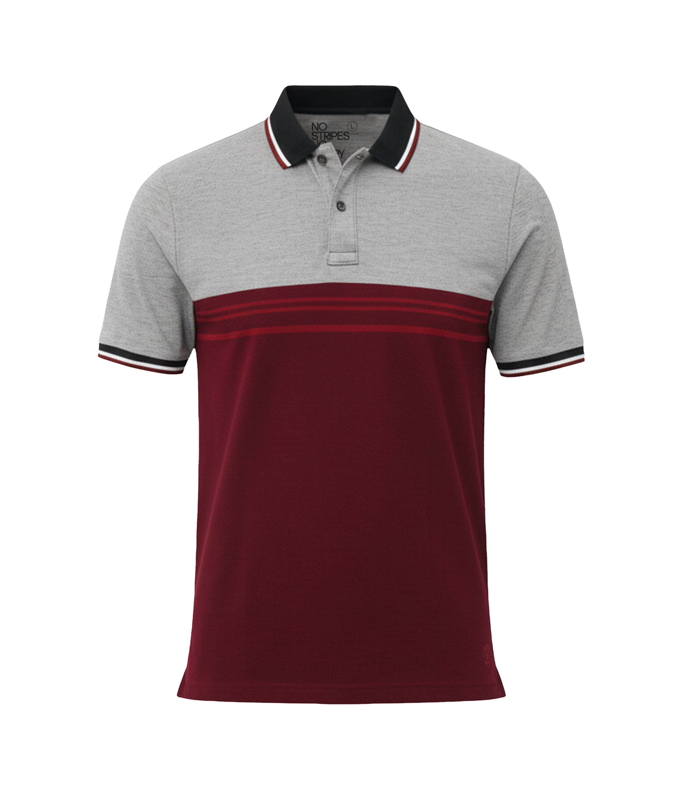 EDGE Tipping Collar Men’s Stripe Polo Shirt - 52603