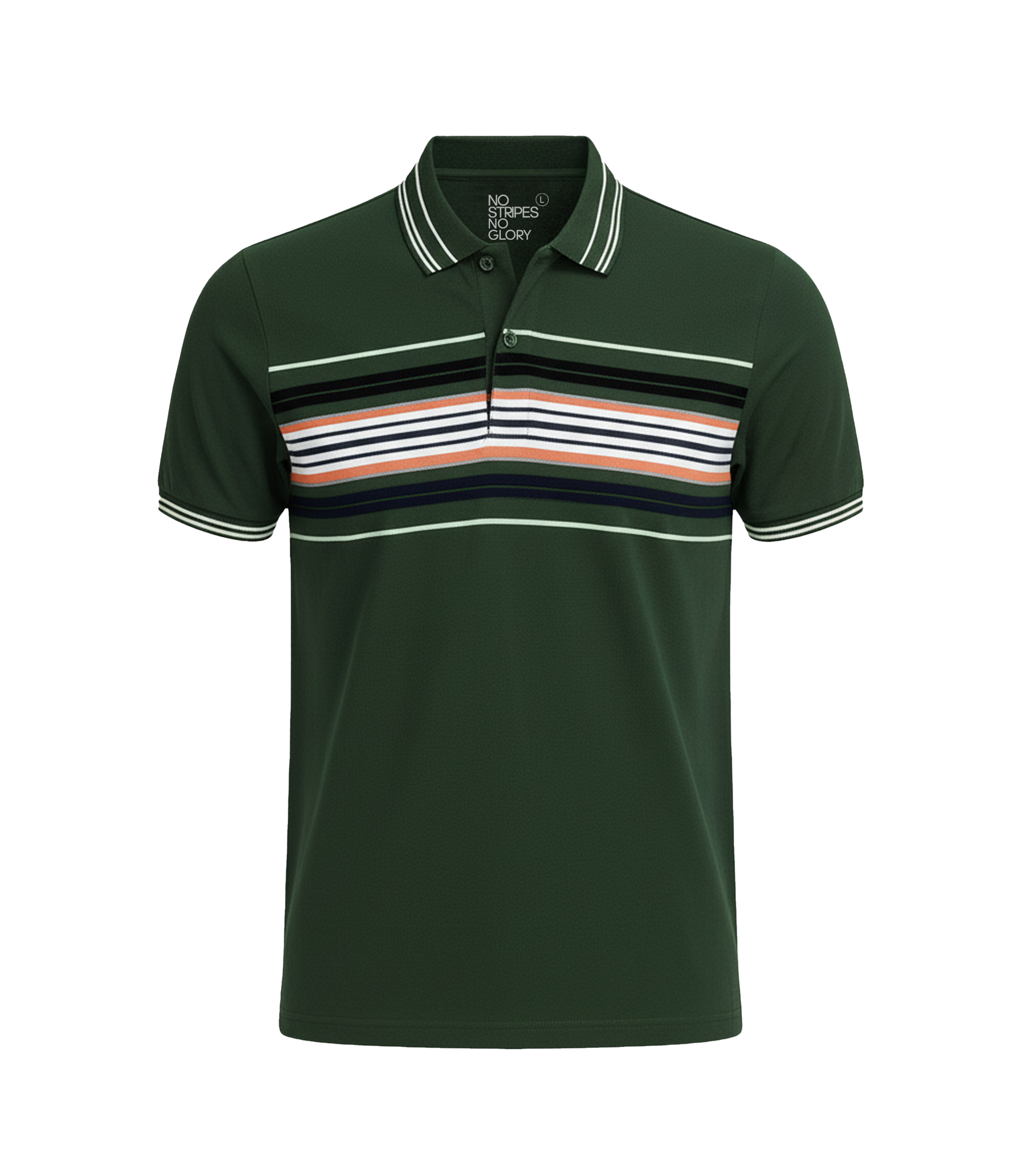 EDGE Tipping Collar Men’s Stripe Polo Shirt - 52757