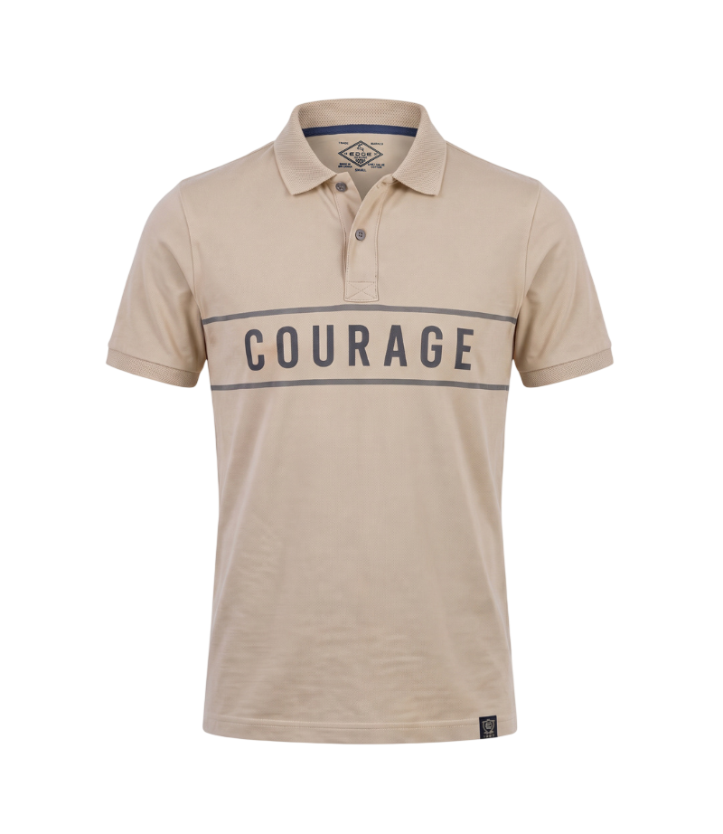 EDGE Printed Men’s Solid Color Polo Shirt - 52634