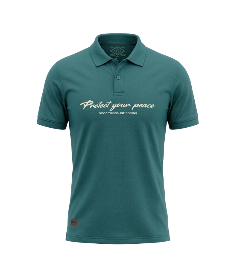 EDGE Printed Men’s Solid Color Polo Shirt - 52532