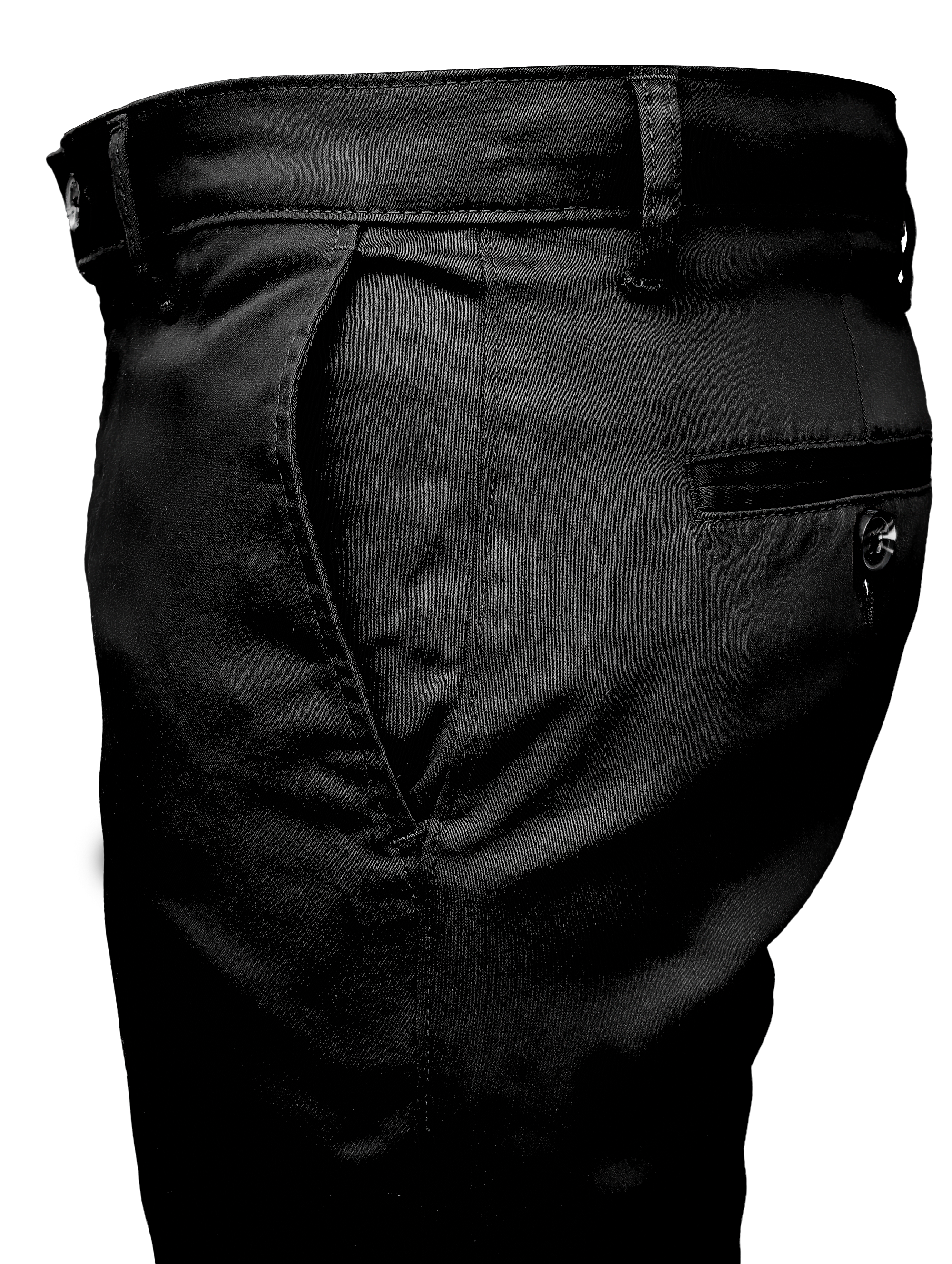 EDGE SLIMFIT 4 Way Stretch Black Pants - LH-001