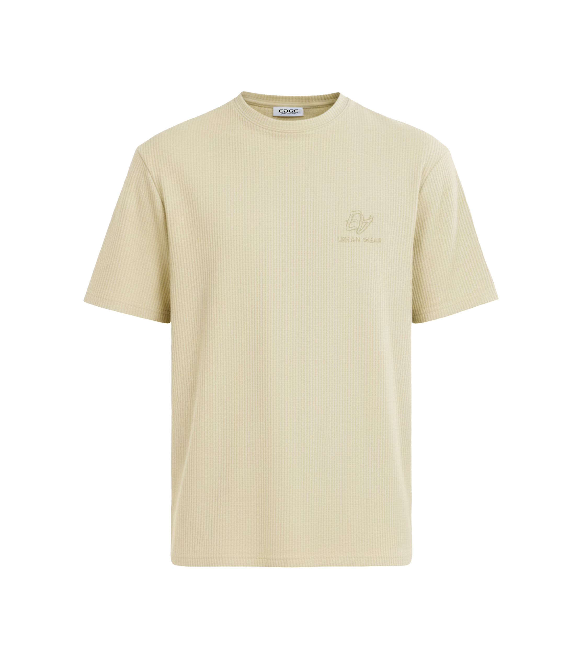 EDGE Crew Neck Men’s Textured Fabric Oversize T-Shirt - 53277