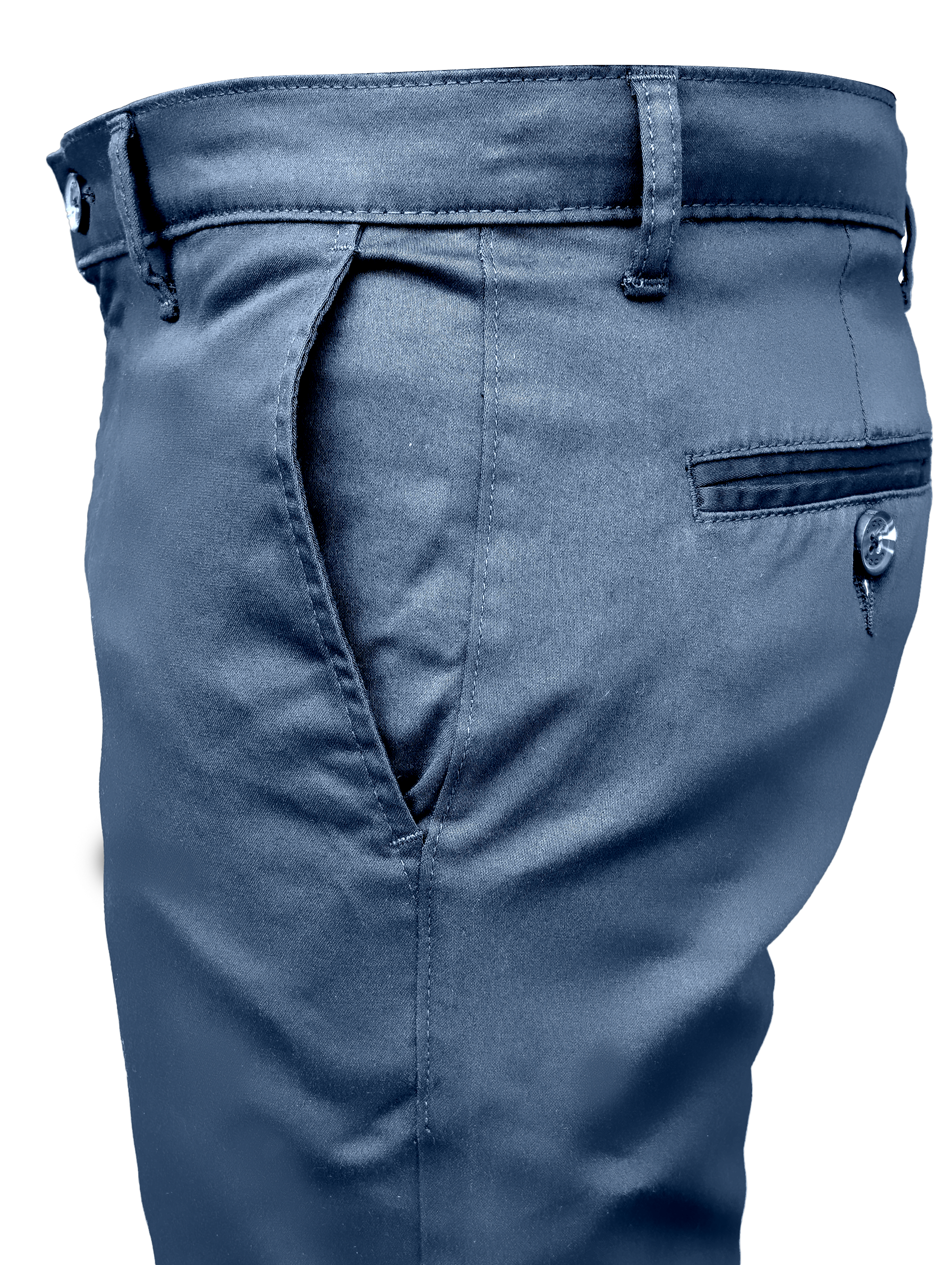 EDGE SLIMFIT 4 Way Stretch Steel Blue Pants - LH-018