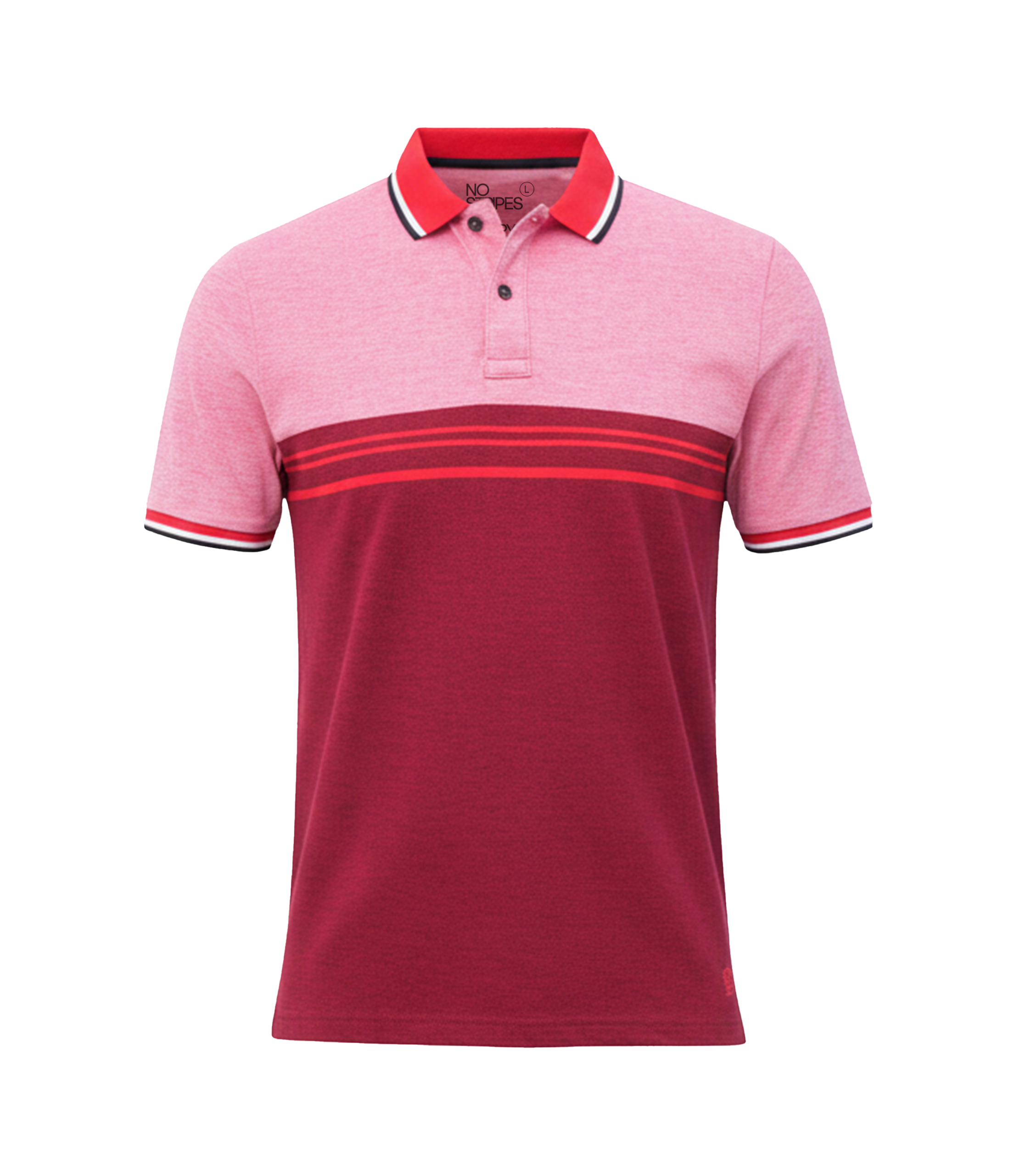 EDGE Tipping Collar Men’s Stripe Polo Shirt - 52603