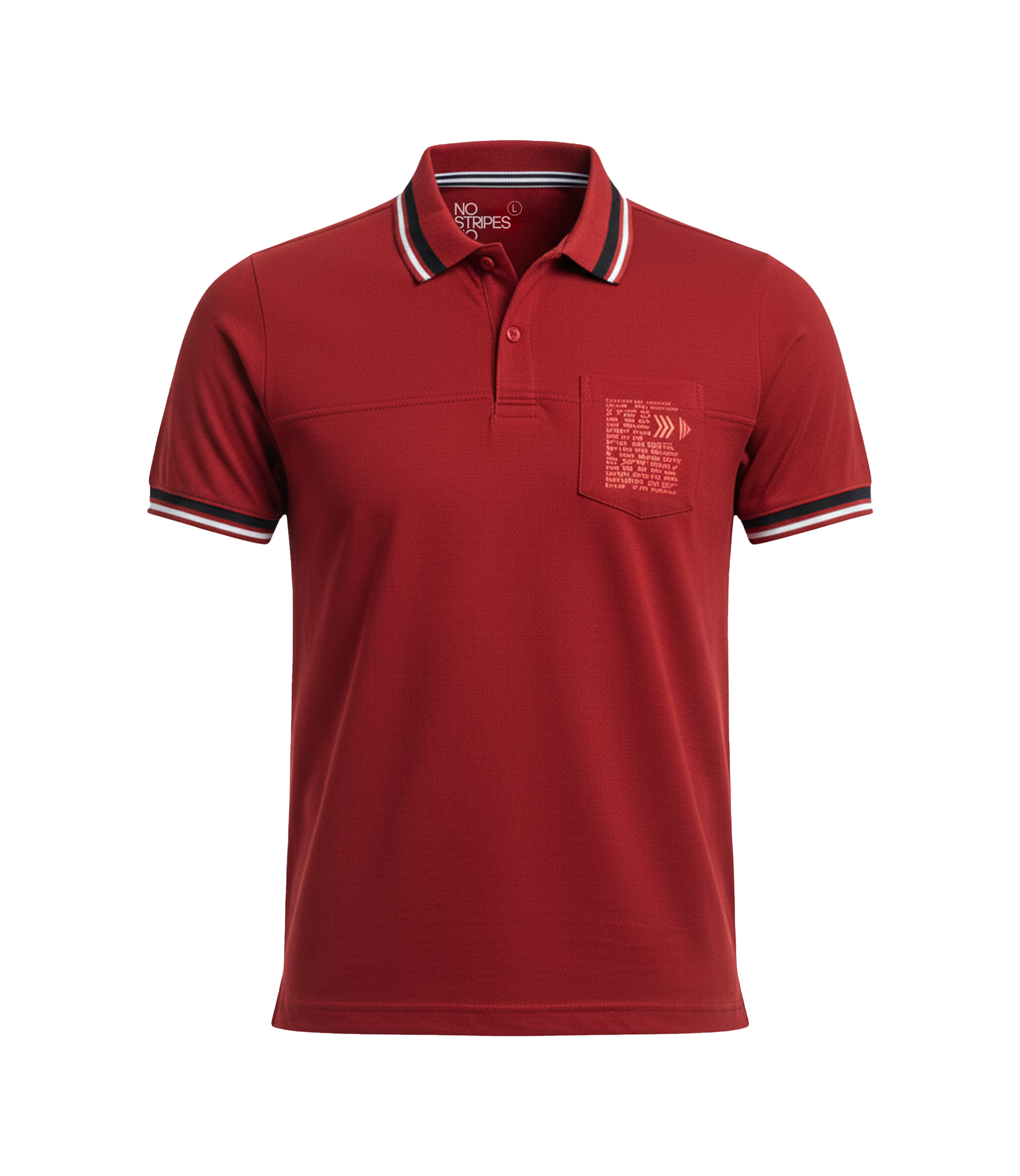 EDGE Double Tipping Collar Men’s Solid color Polo Shirt - 52617