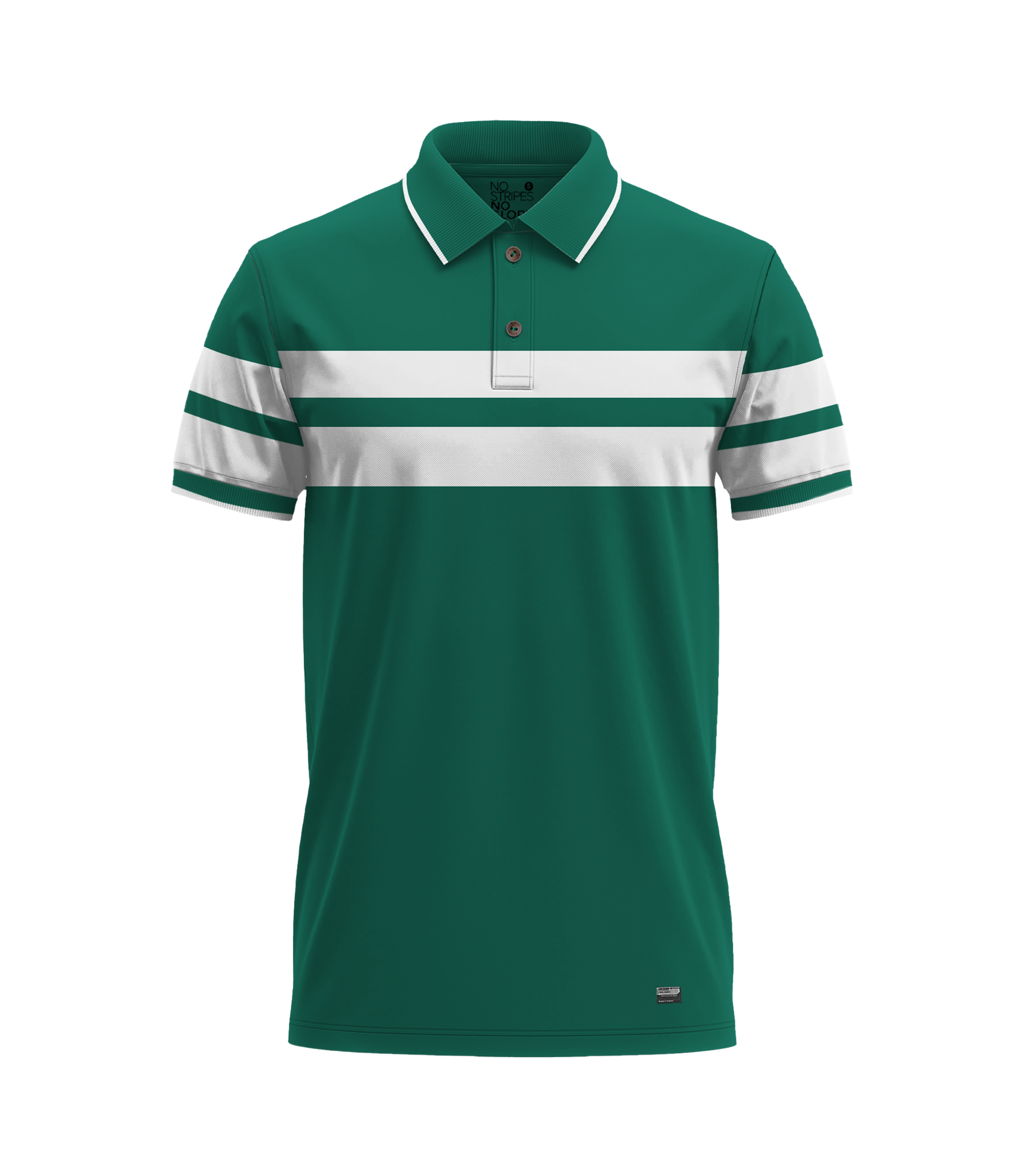 EDGE Double Tipping Collar Men’s Stripe Polo Shirt - 52467