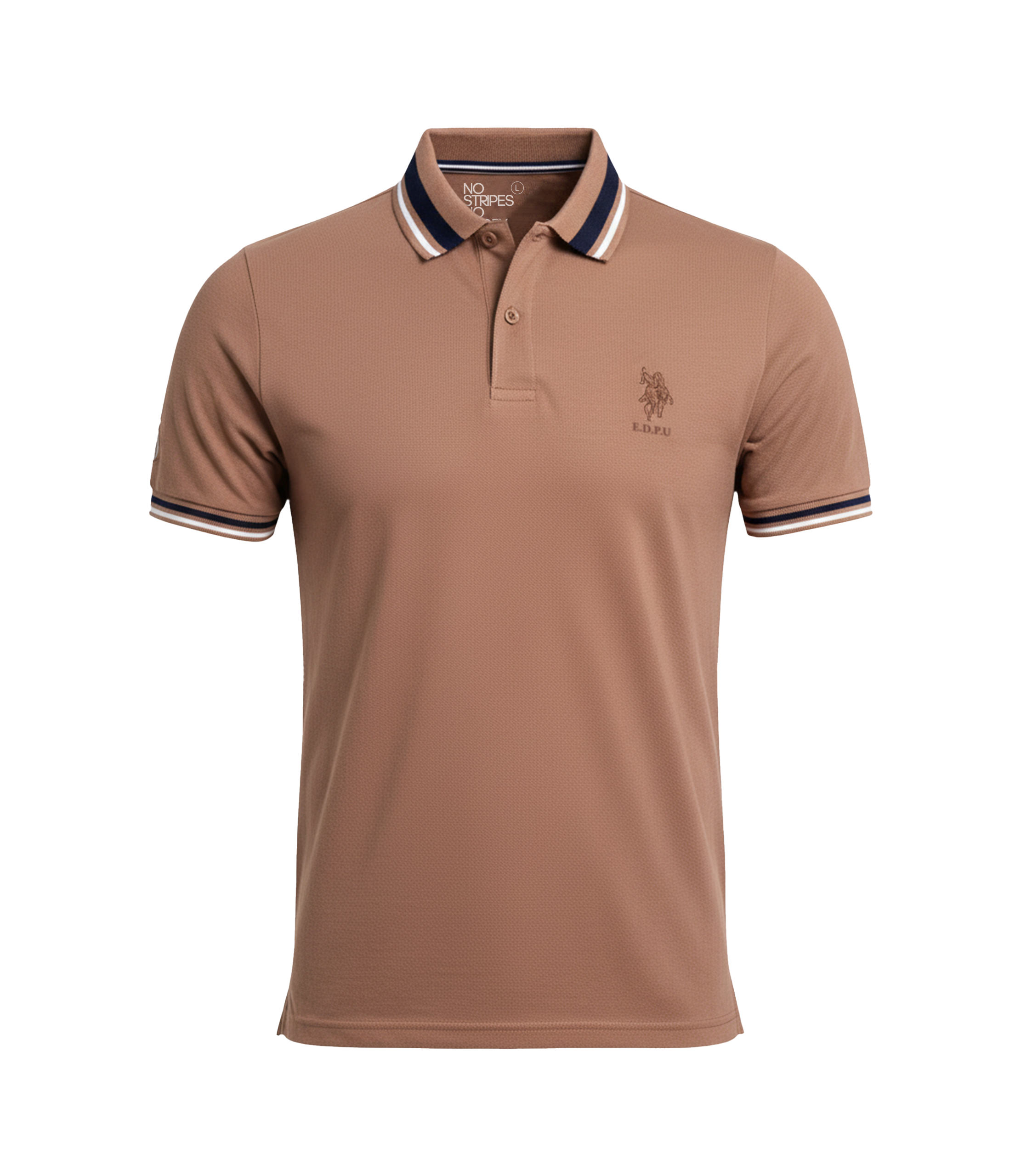 EDGE Double Tipping Collar Men’s Solid color Polo Shirt - 52618