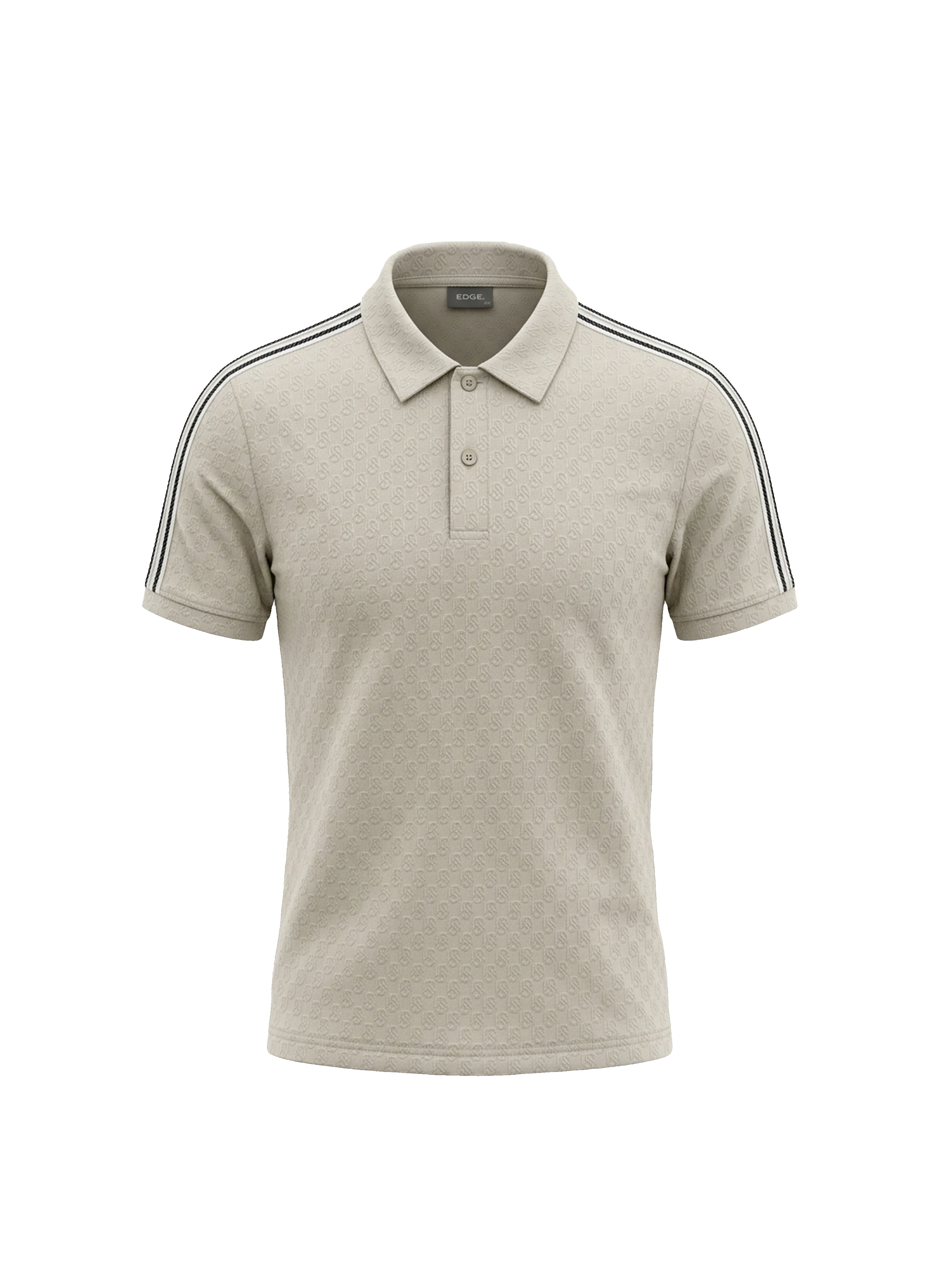 Edge Men’s Textured Pattern Polo T-Shirt - 53573