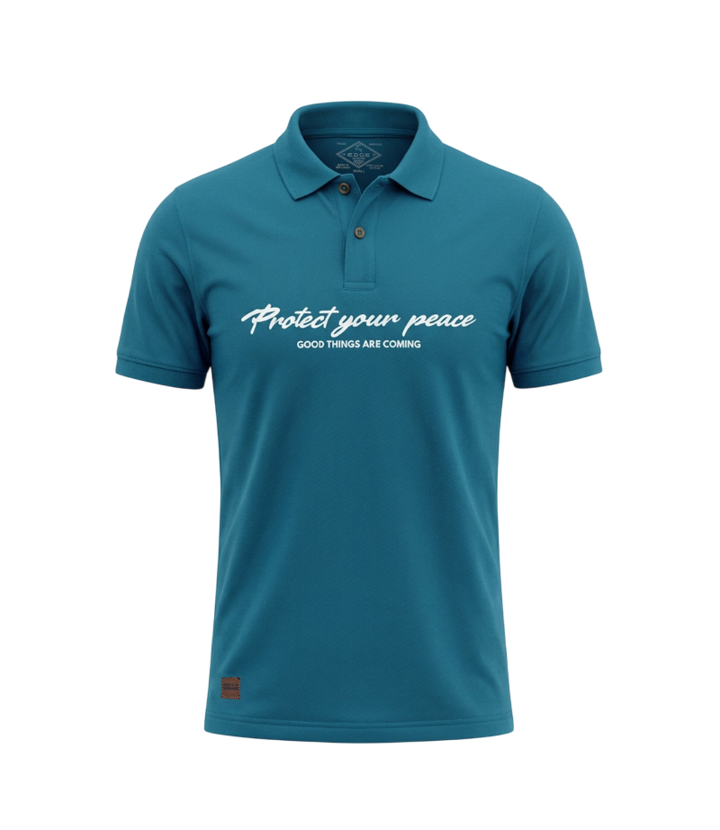 EDGE Printed Men’s Solid Color Polo Shirt - 52532