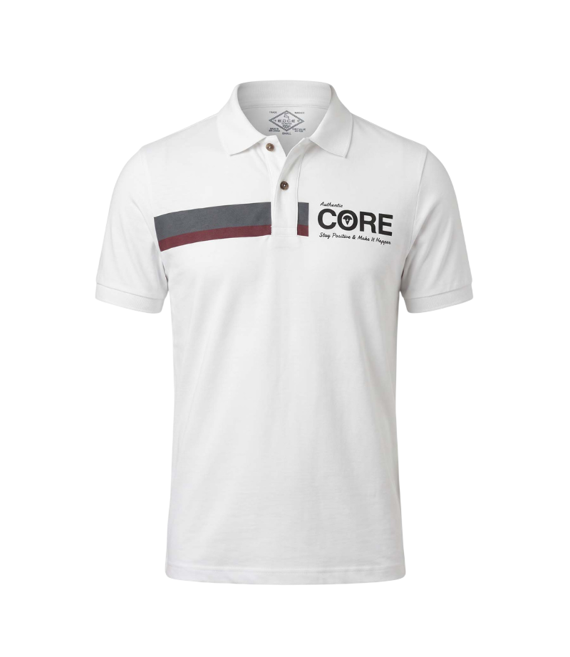 EDGE Printed Men’s Solid Color Polo Shirt - 52560