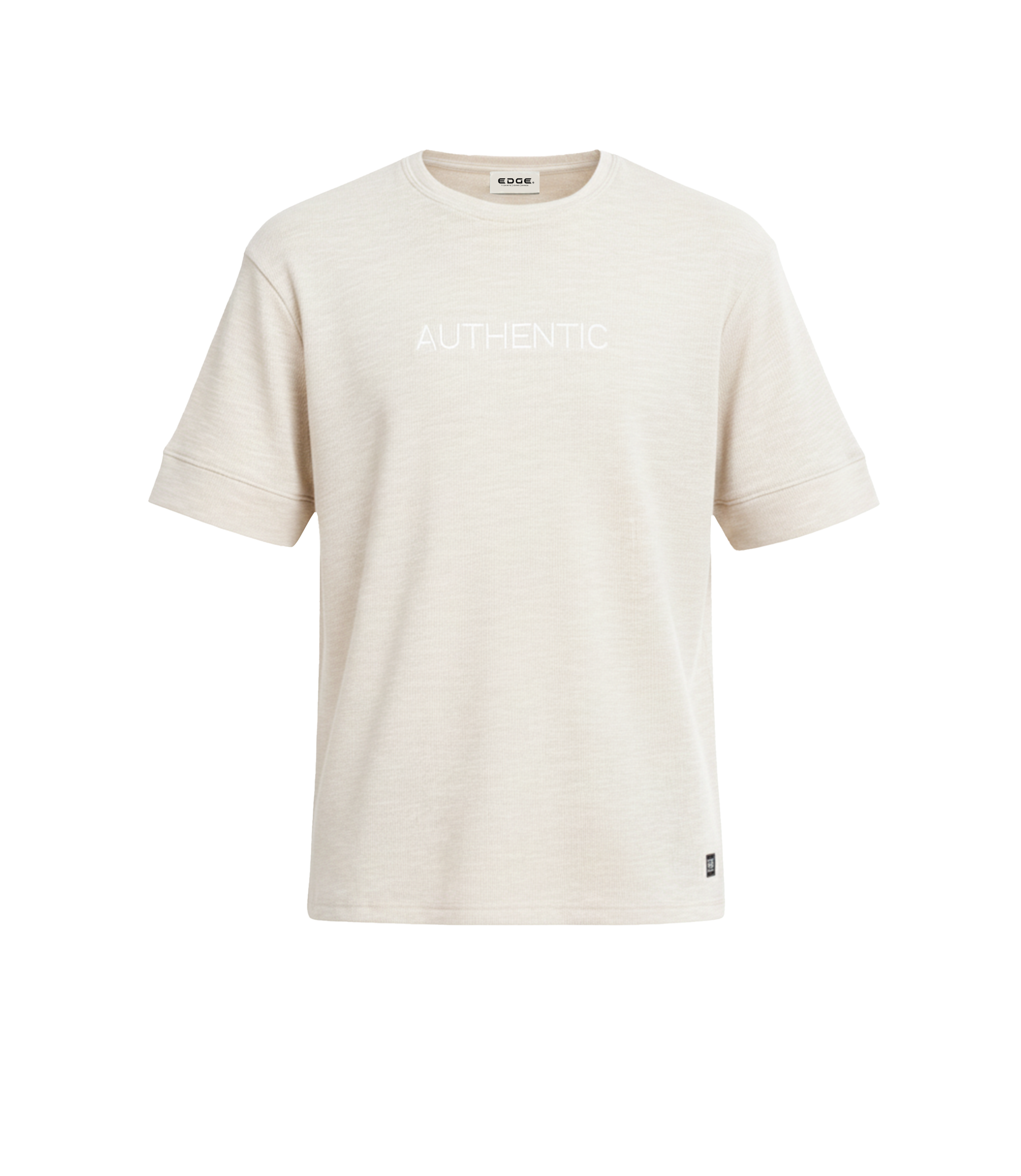 EDGE Crew Neck Men’s Textured Fabric Oversize T-Shirt - 53303